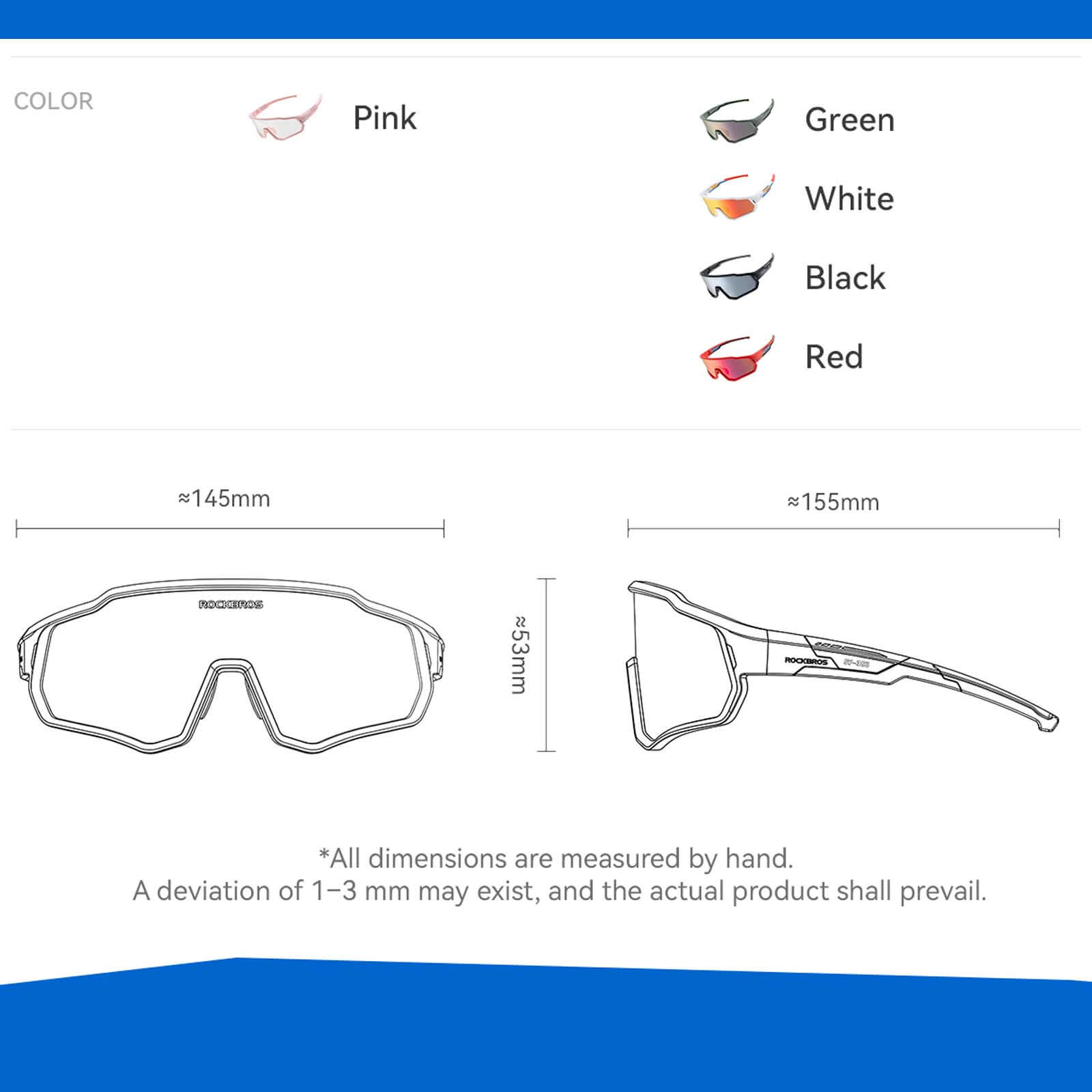 ROCKBROS kids cycling sunglasses with UV400 protection lightweight for outdoor riding