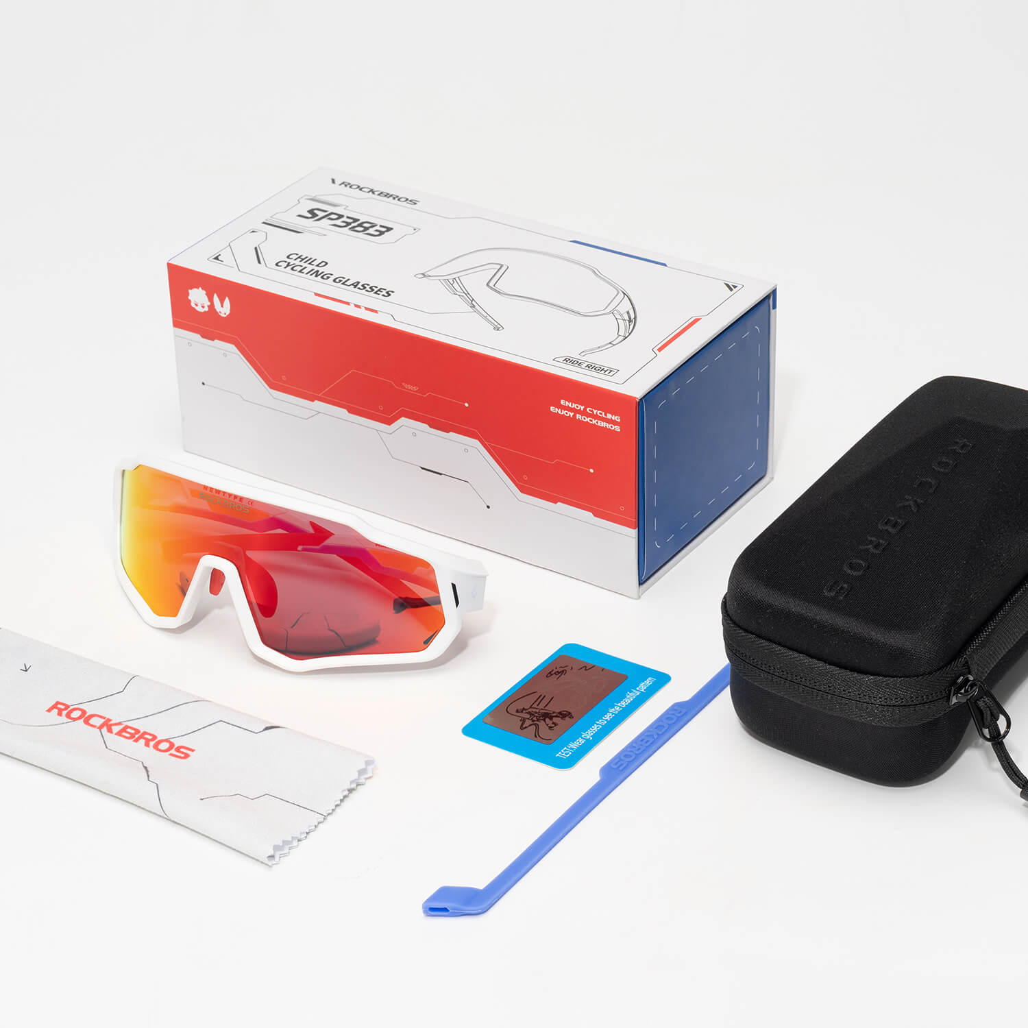 ROCKBROS kids cycling sunglasses with UV400 protection lightweight for outdoor riding