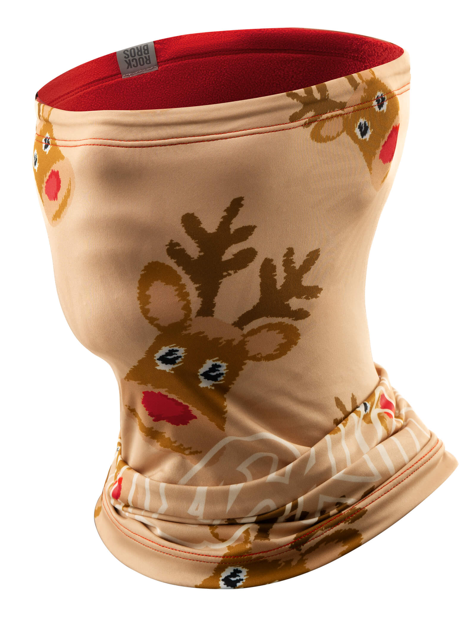 ROCKBROS kids fleece face cover and neck gaiter for cold weather
#Color_Brown