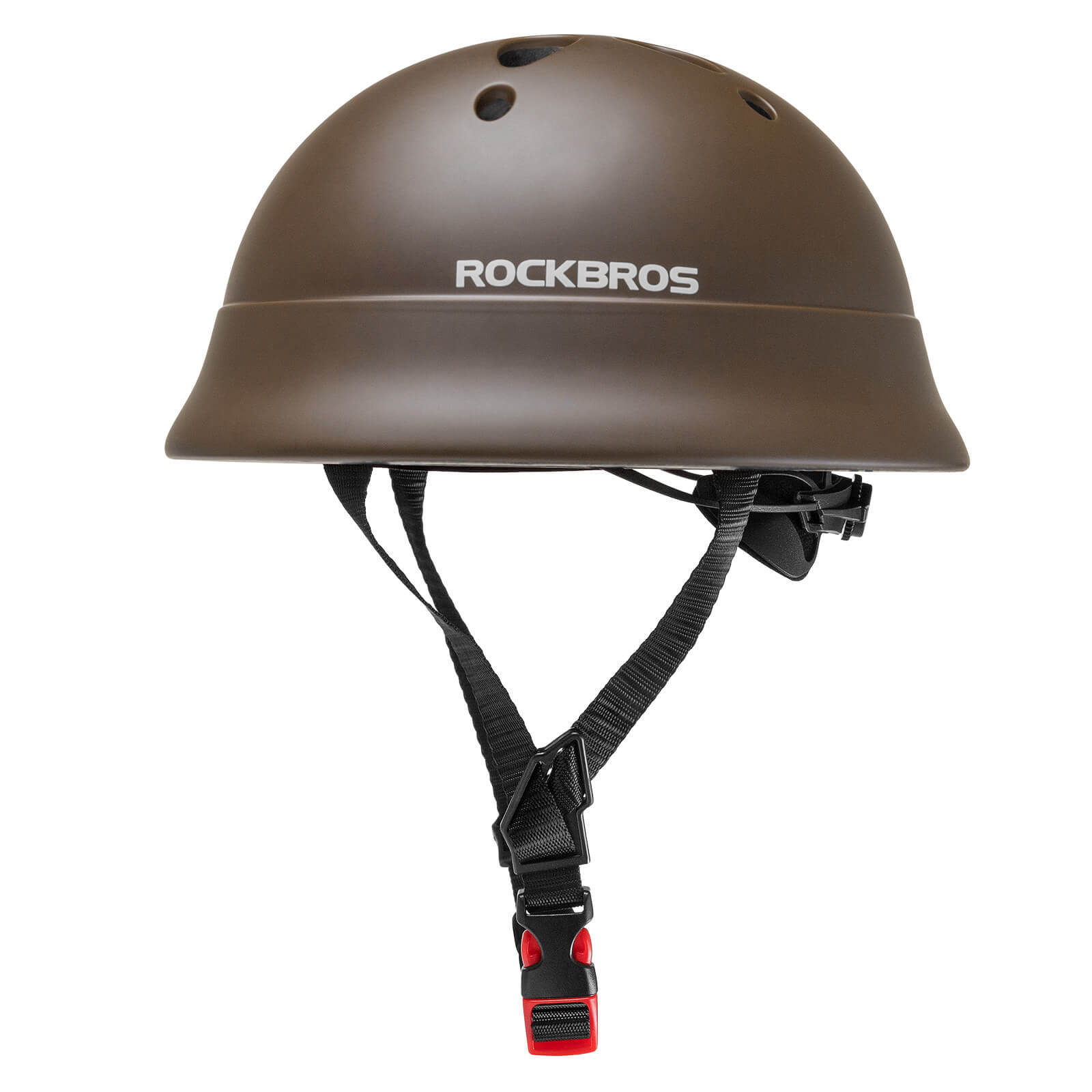 ROCKBROS kids lightweight bike helmet for ages 2-5 with adjustable fit, breathable ventilation
#Color_Brown
