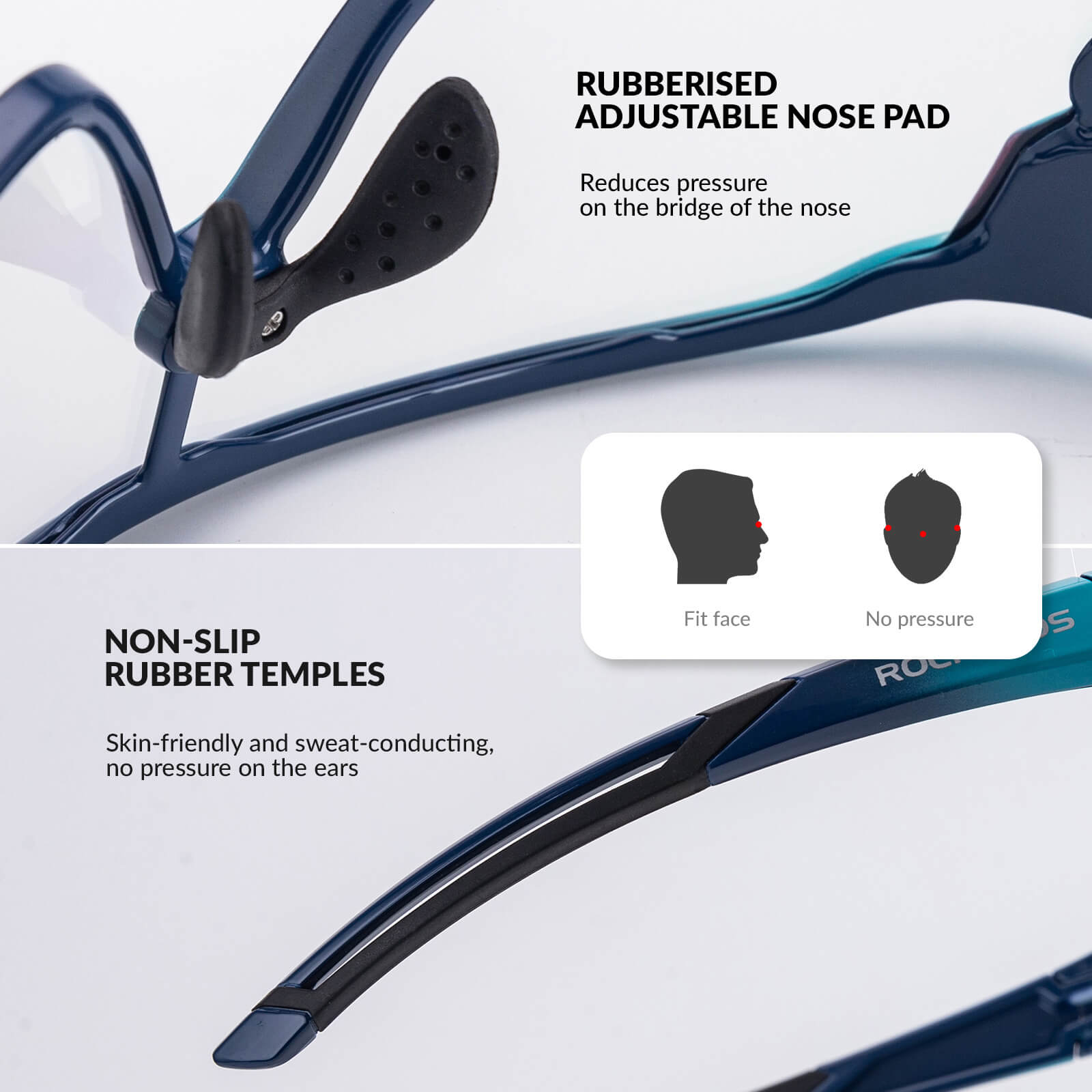 ROCKBROS Kids Photochromic Cycling Sunglasses with UV400 Protection for Outdoor
#Color_Cadet Blue
