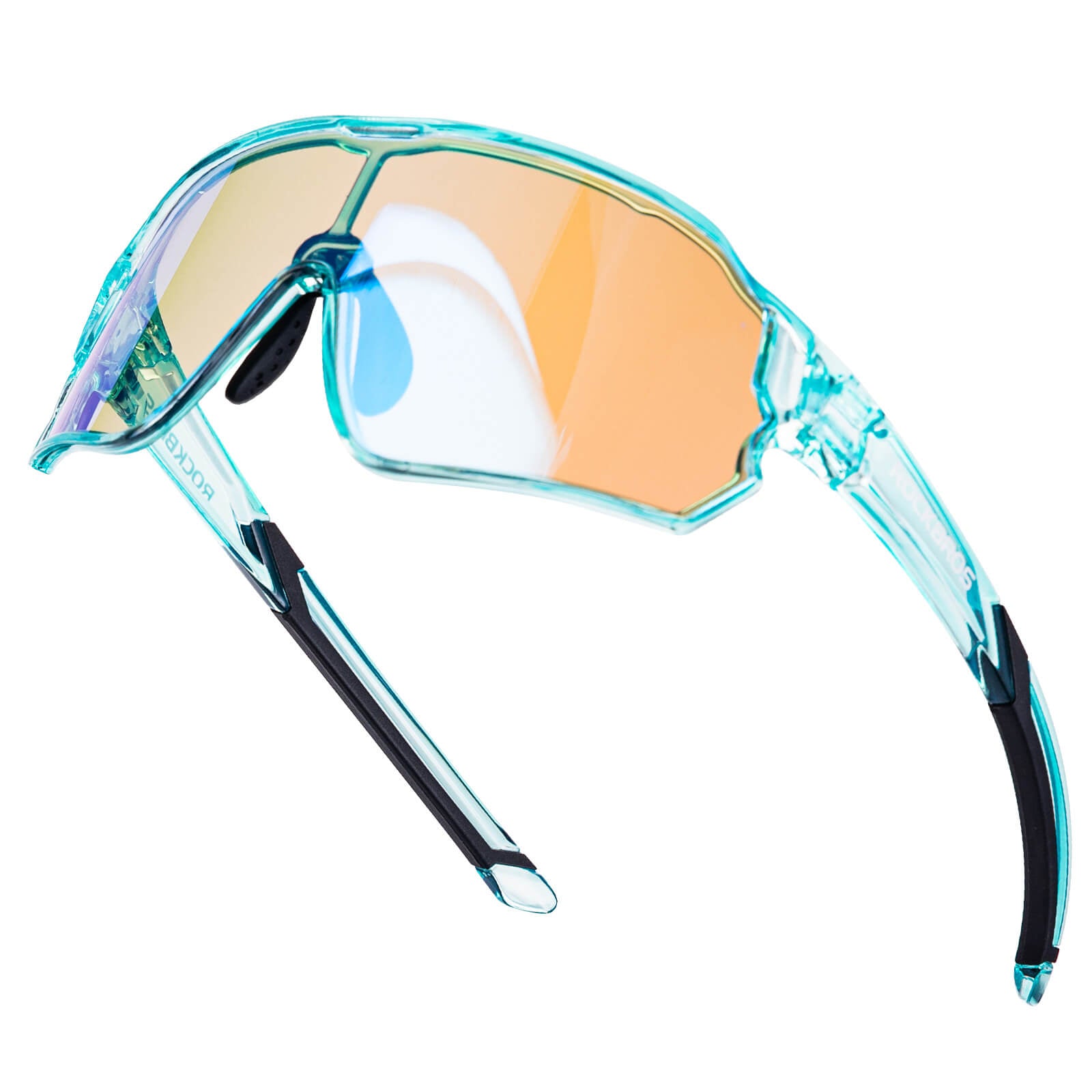 ROCKBROS Kids Photochromic Cycling Sunglasses with UV400 Protection for Outdoor
#Color_Transparent Blue