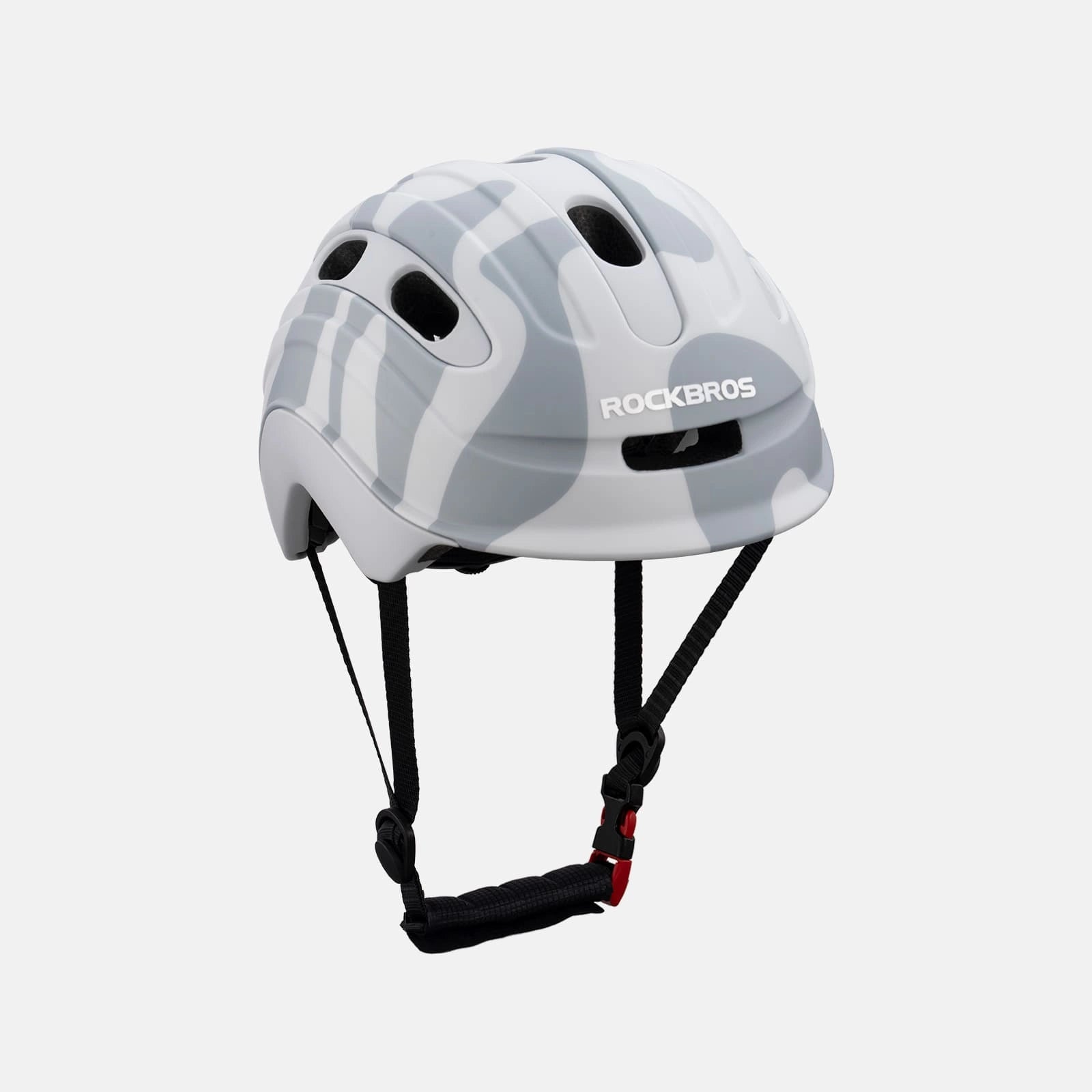 ROCKBROS kids and youth bike helmet with antibacterial liner, lightweight design
#Color_Gray