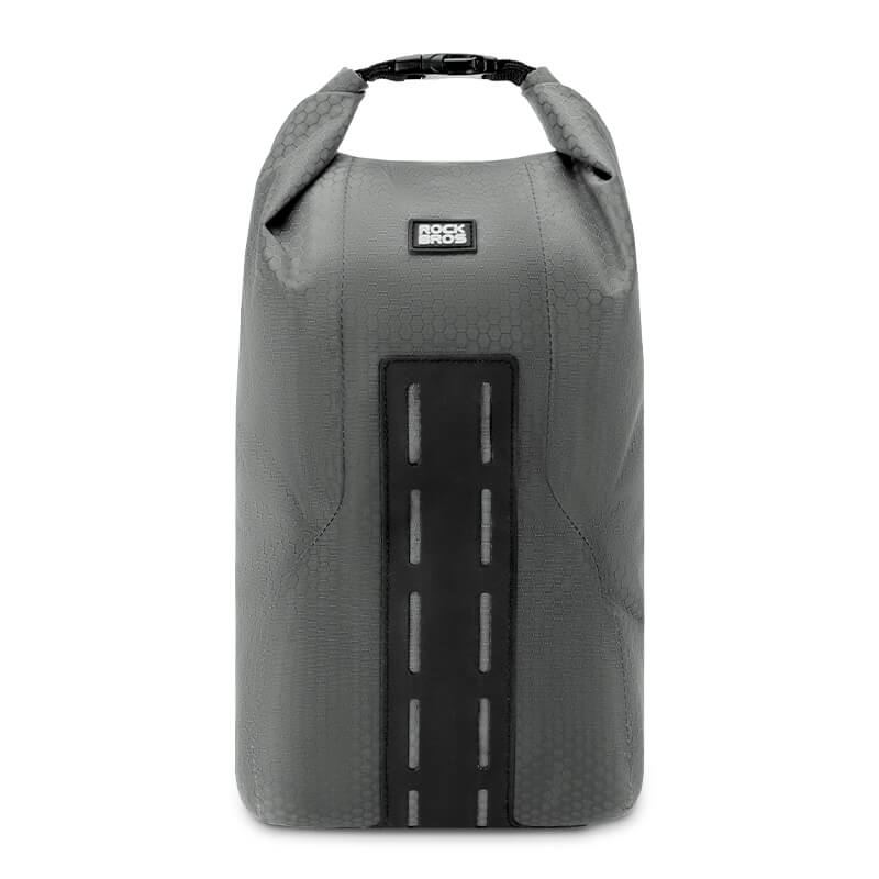ROCKBROS 2.7L fork rack bag installed on mountain bike for off-road rides