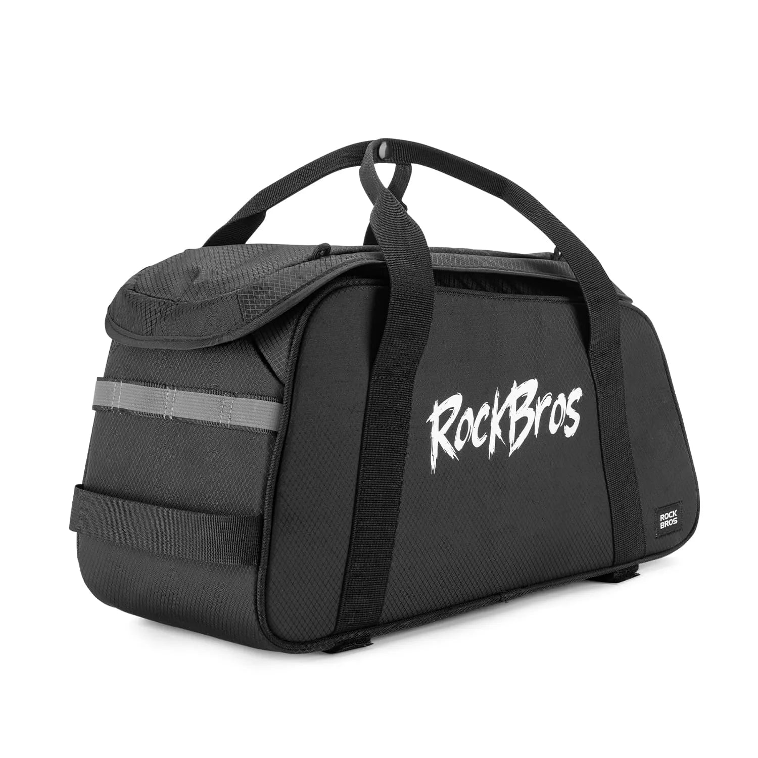 rockbros large capacity bike rear rack bag backpack 10.5l with eva support helmet net rain cover for cycling
