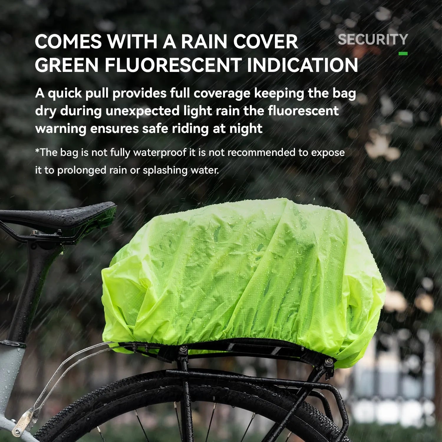 rockbros large capacity bike rear rack bag backpack 10.5l with eva support helmet net rain cover for cycling