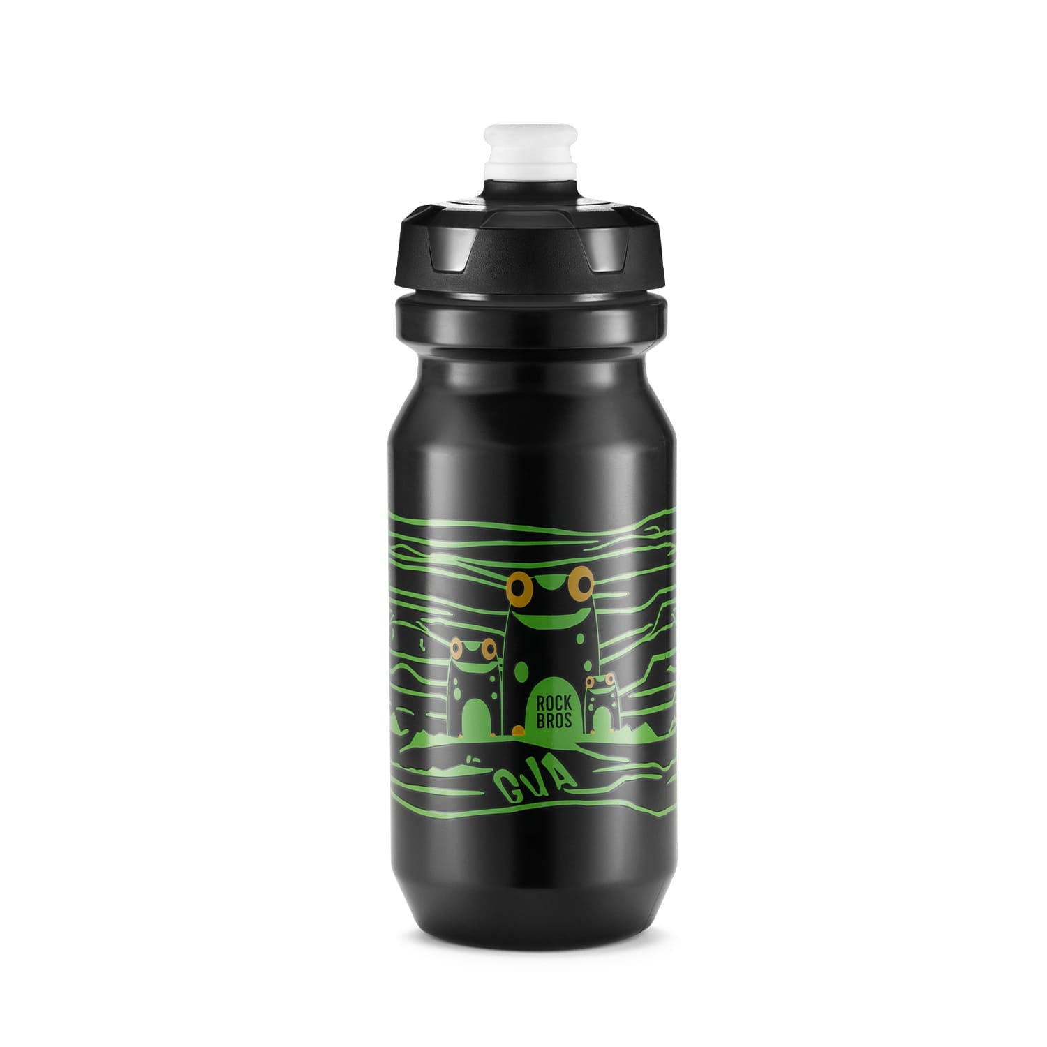 ROCKBROS large capacity squeeze cycling water bottle with leak-proof spout ergonomic grip and universal fit for bike bottle cages
#Color_Little Frog - 600ml