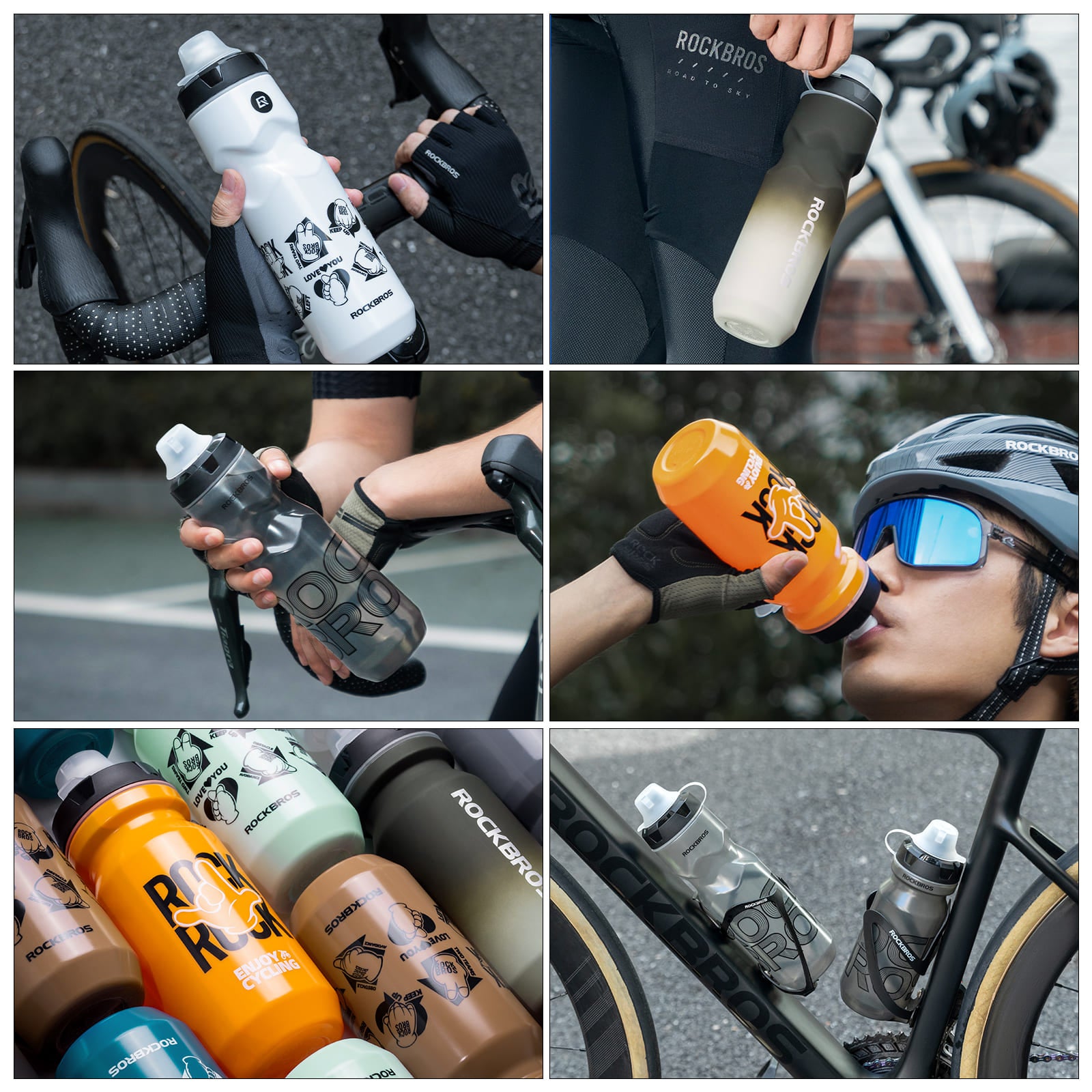 Large Capacity Squeeze Cycling Water Bottle
