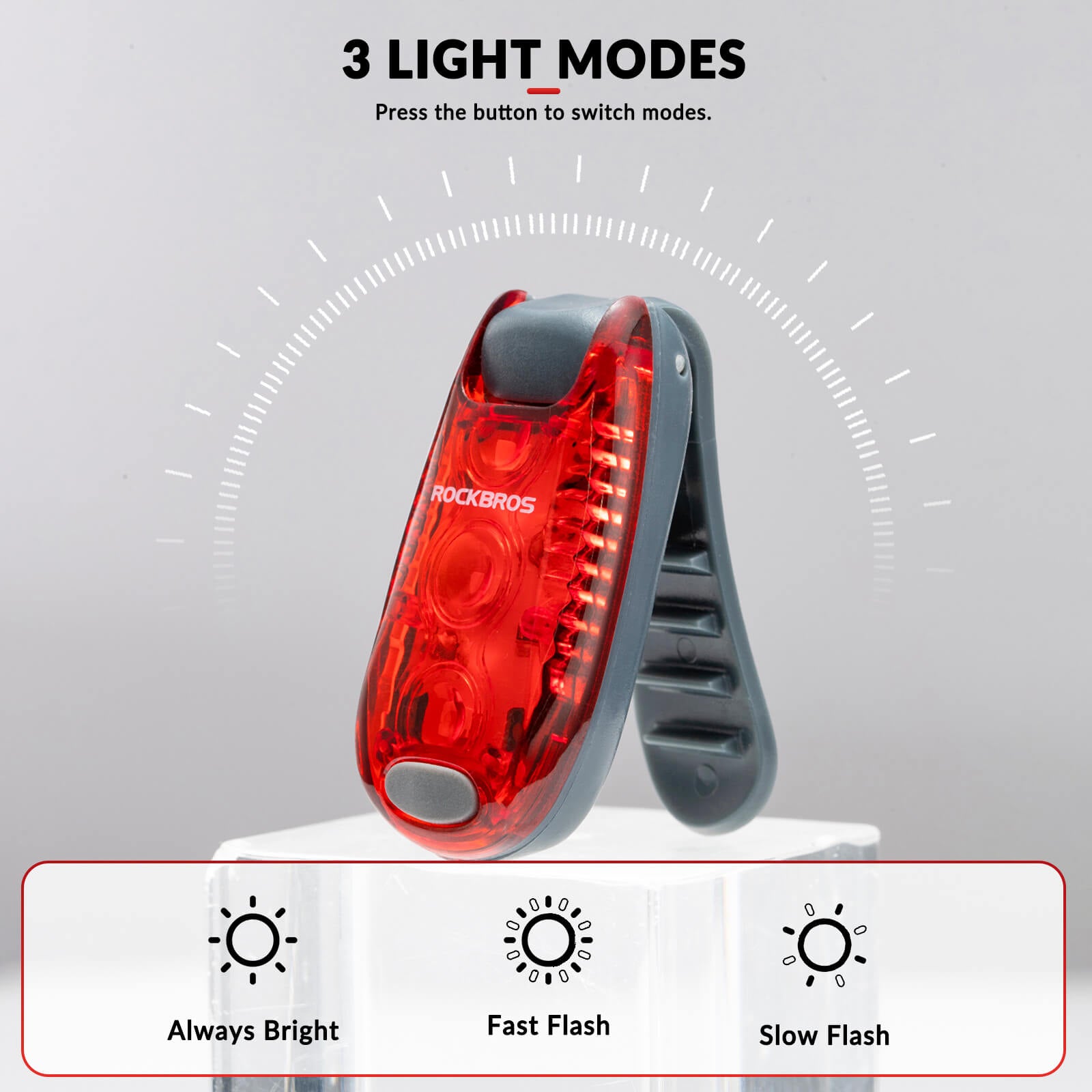 ROCKBROS LED bike tail light, waterproof and durable