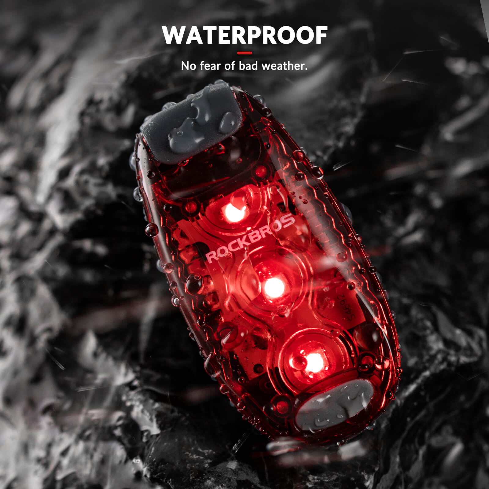 ROCKBROS LED bike tail light, waterproof and durable