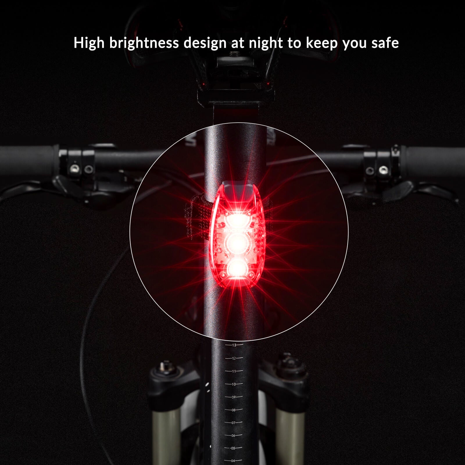 ROCKBROS LED bike tail light, waterproof and durable