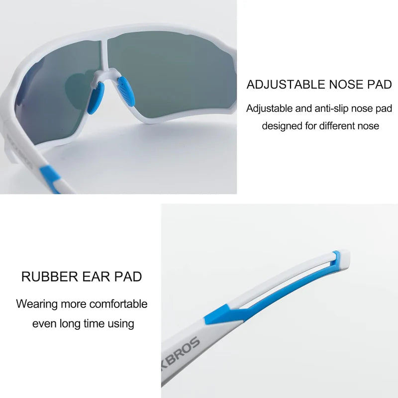 ROCKBROS cycling sunglasses polarized with UV protection for outdoor riding
#Color_White