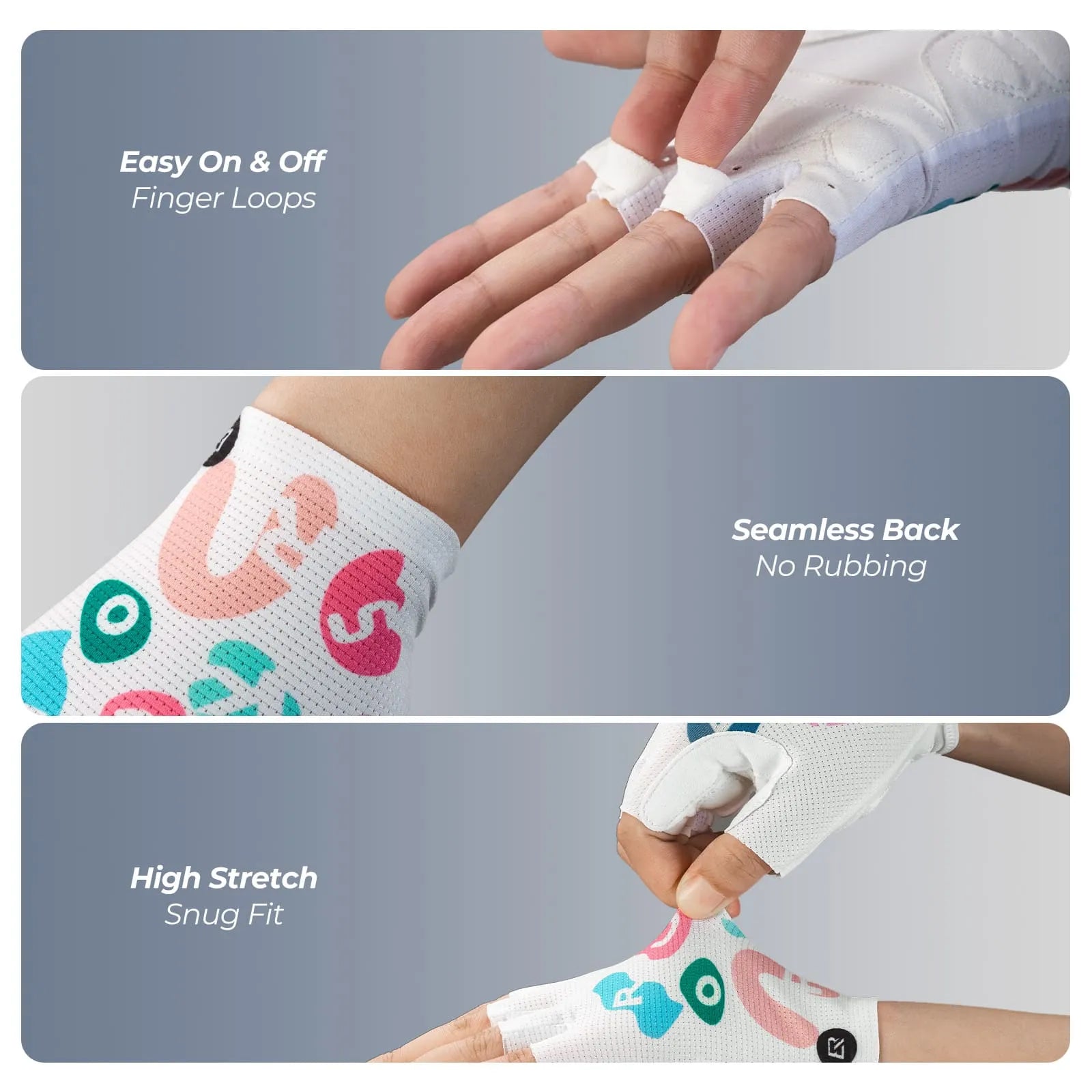 rockbros lightweight half finger cycling gloves breathable anti-slip shock absorbing for commuting training