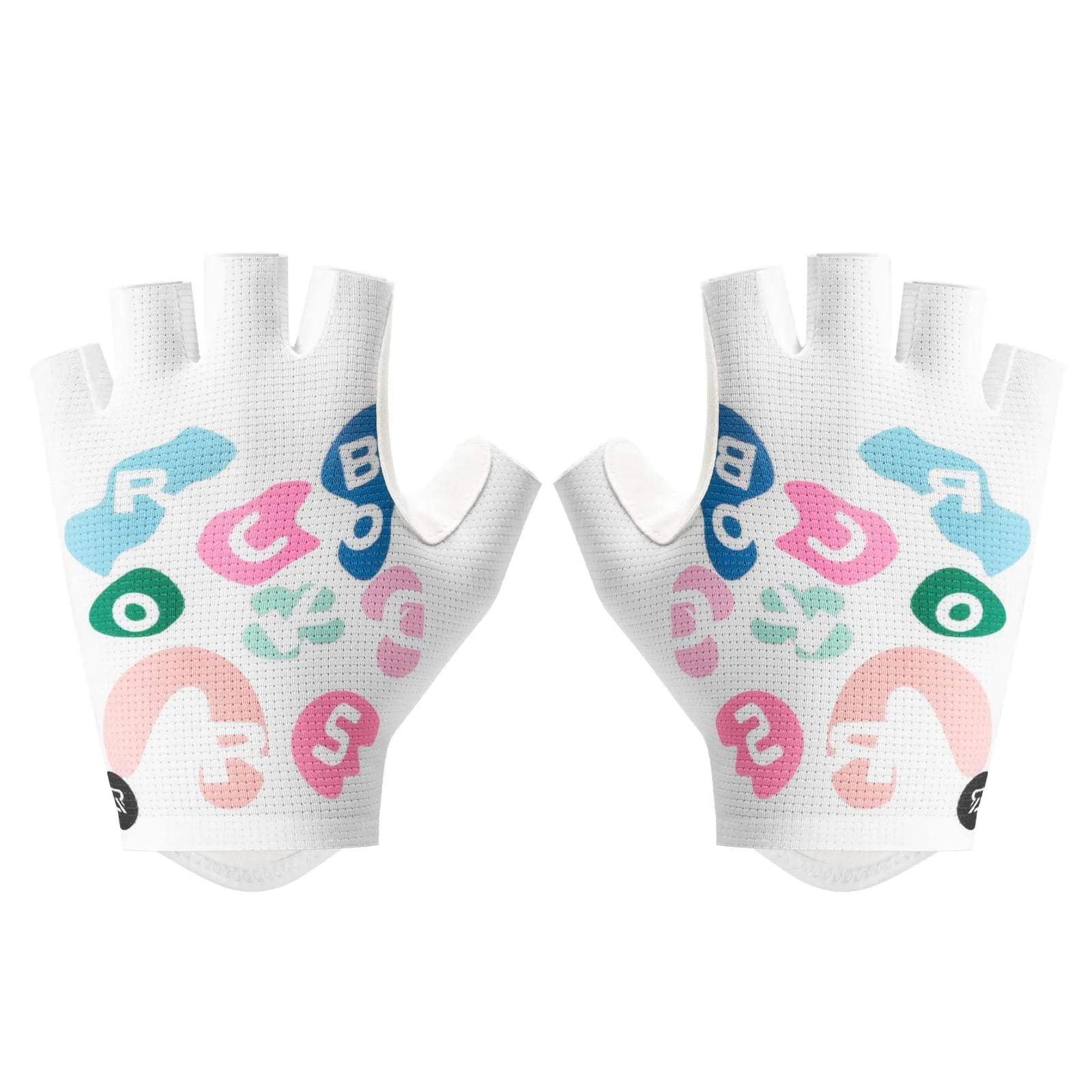 rockbros lightweight half finger cycling gloves breathable anti-slip shock absorbing for commuting training
#Style_Colorful Letters