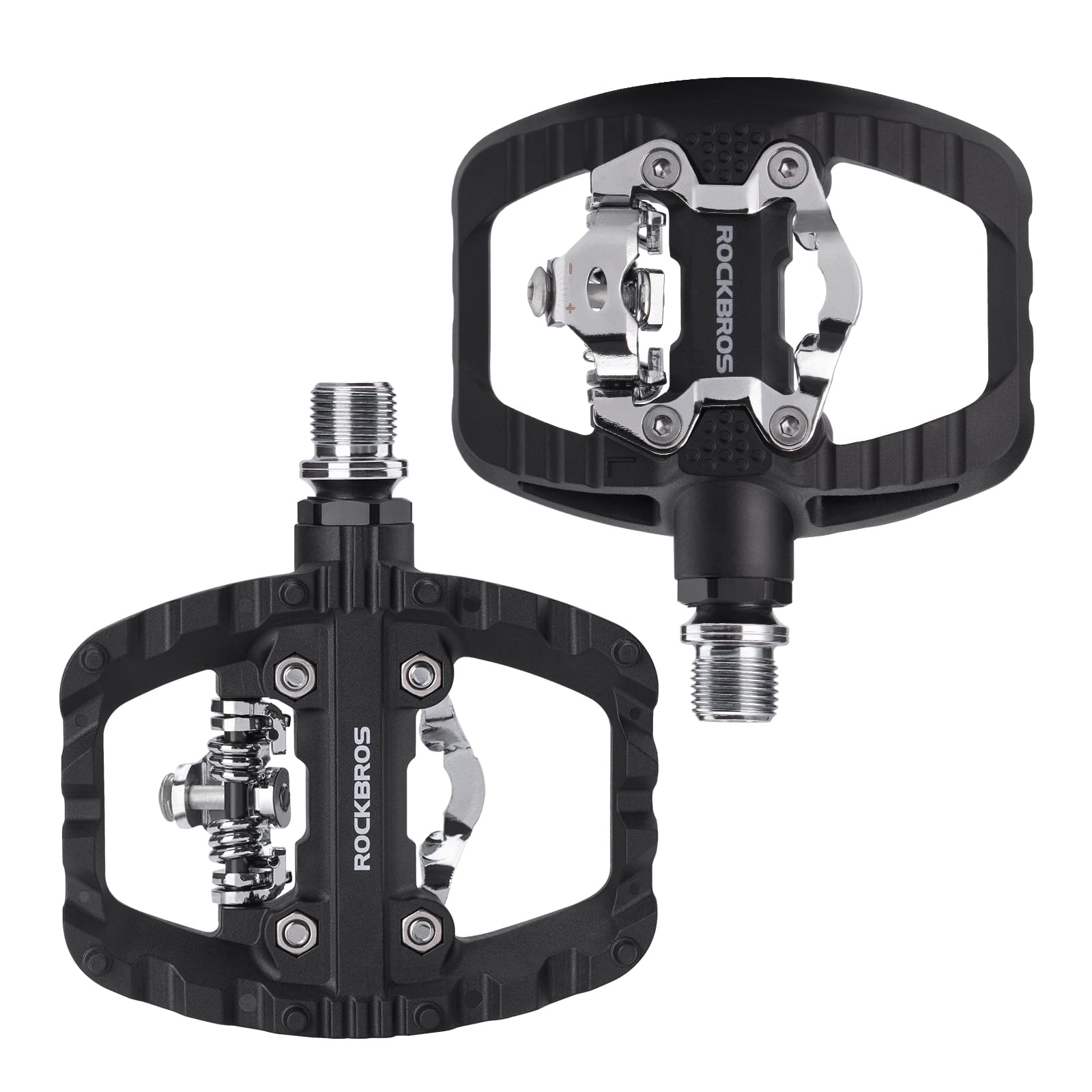 ROCKBROS Lightweight Dual-Mode Bike Pedals with Sealed Bearings for Mountain Bikes