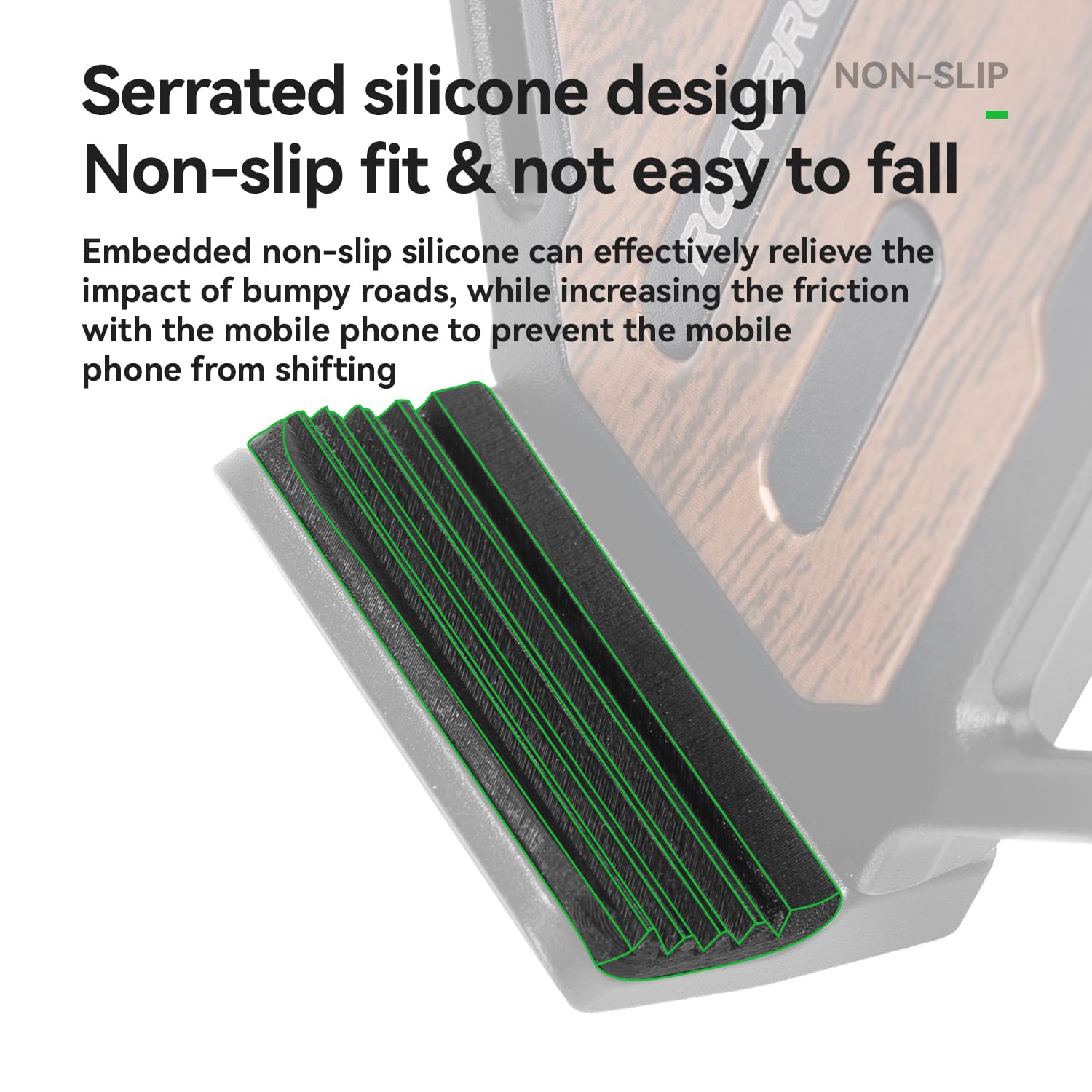 ROCKBROS Lightweight Quick-Release Aluminum Bike Phone Mount With Adjustable Clamp and Anti-Slip Design
