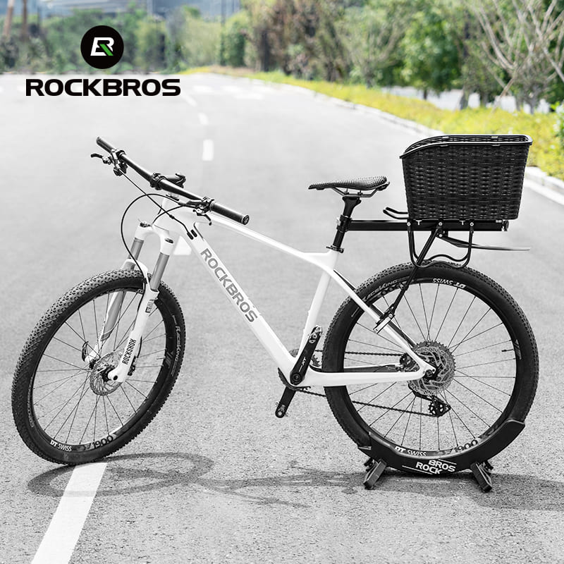 ROCKBROS Lightweight Durable Rear Rack Cargo Basket for Bikes, Travel and Pets