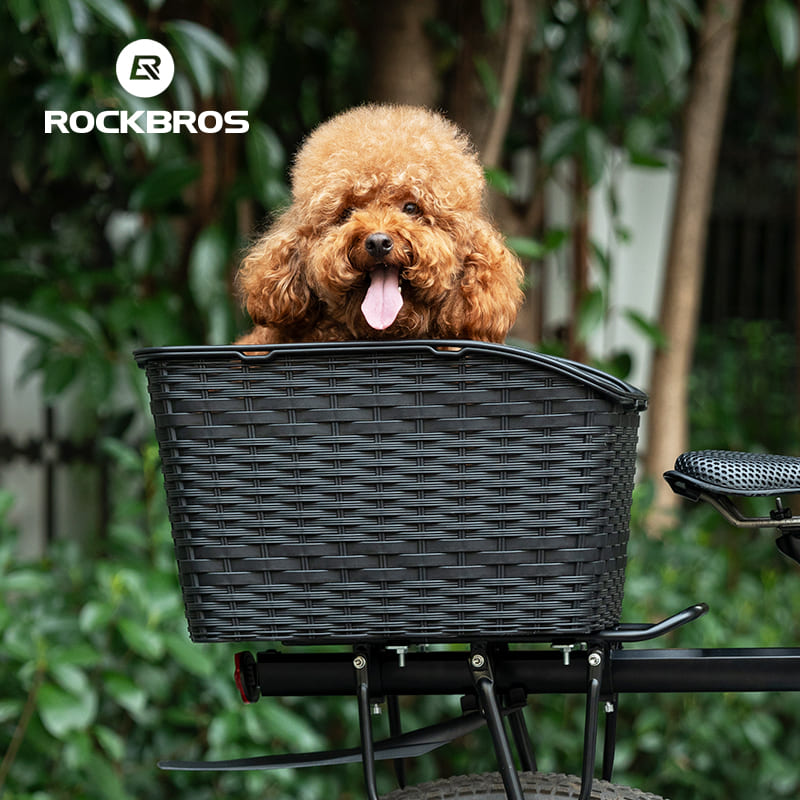 ROCKBROS Lightweight Durable Rear Rack Cargo Basket for Bikes, Travel and Pets