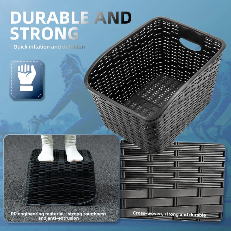ROCKBROS Lightweight Durable Rear Rack Cargo Basket for Bikes, Travel and Pets