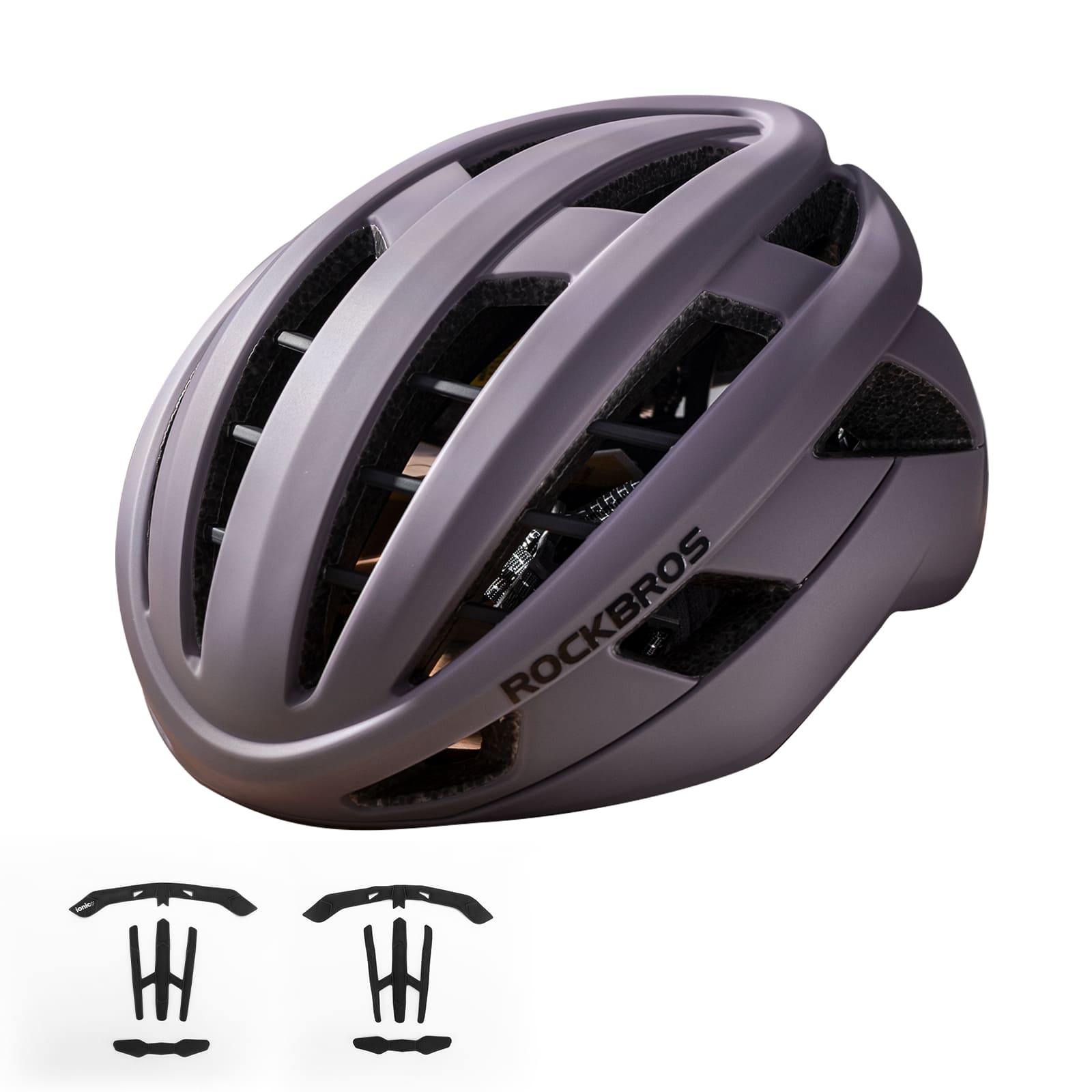 ROCKBROS LK-11 Anquetil lightweight road and MTB bike helmet with aerodynamic design and all-in-one molded shell for cycling safety
#Color_Purple