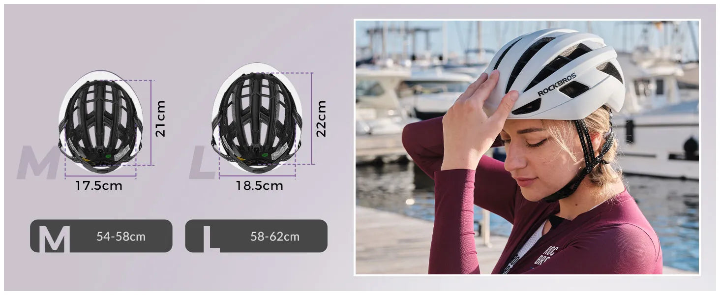 ROCKBROS LK-11 Lightweight Cycling Helmet with Comfortable Fit