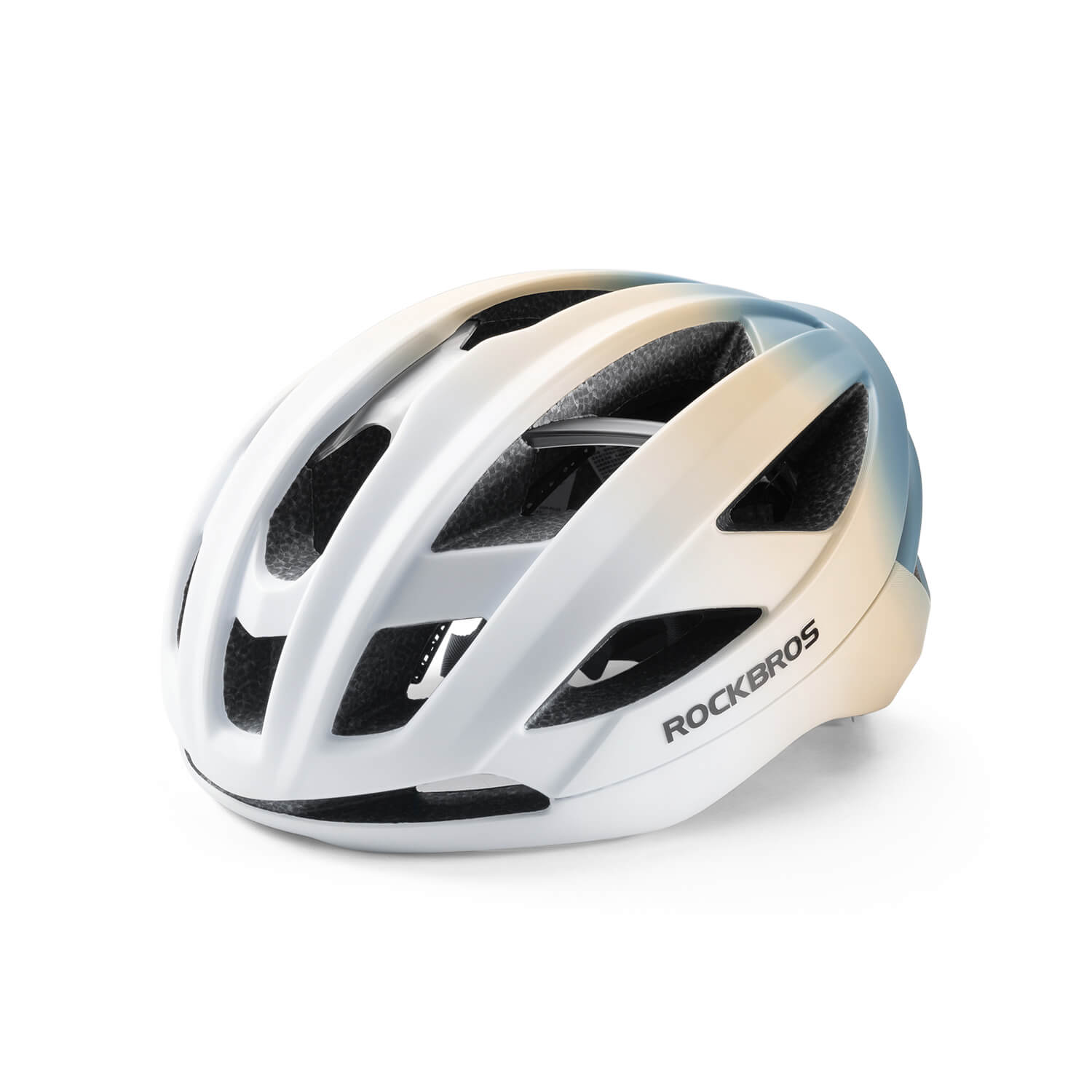 ROCKBROS LK-69 Bike Helmet with Bionic Support, ventilated and adjustable cycling helmet
#Color_Multi-White Yellow Blue (Matte)