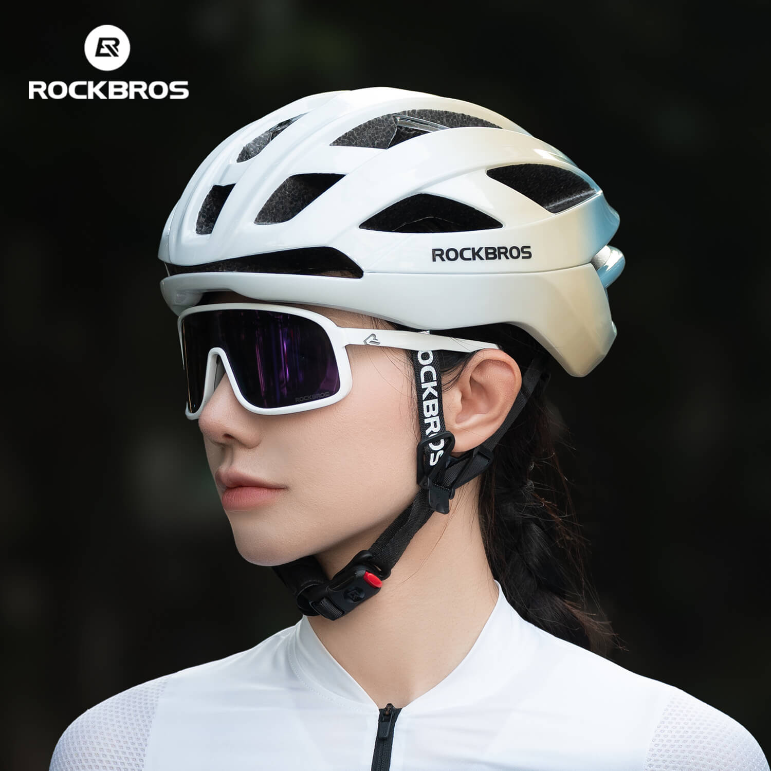 ROCKBROS LK-69 Bike Helmet with Bionic Support, ventilated and adjustable cycling helmet
#Color_Multi-White Yellow Blue (Glossy)
