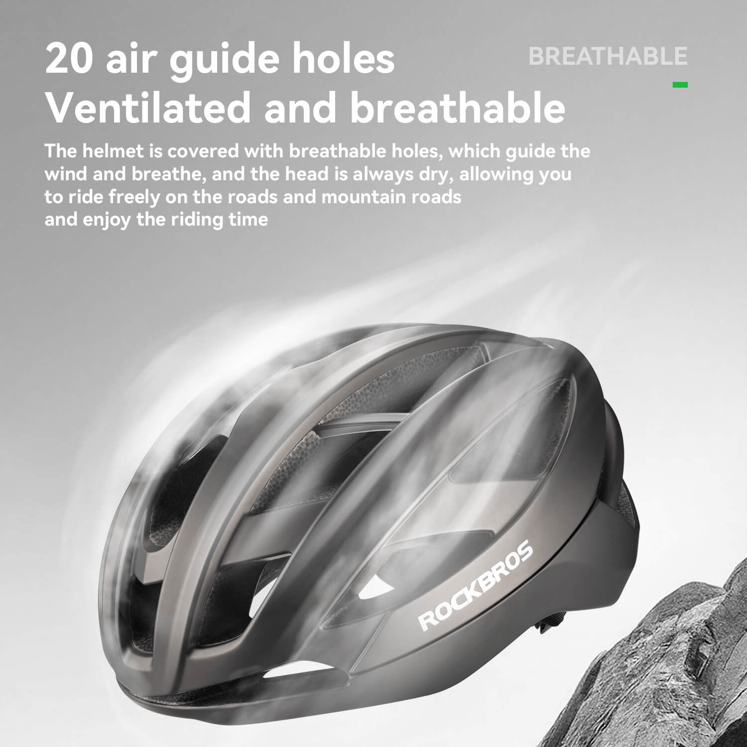 ROCKBROS LK-69 Bike Helmet with Bionic Support, ventilated and adjustable cycling helmet