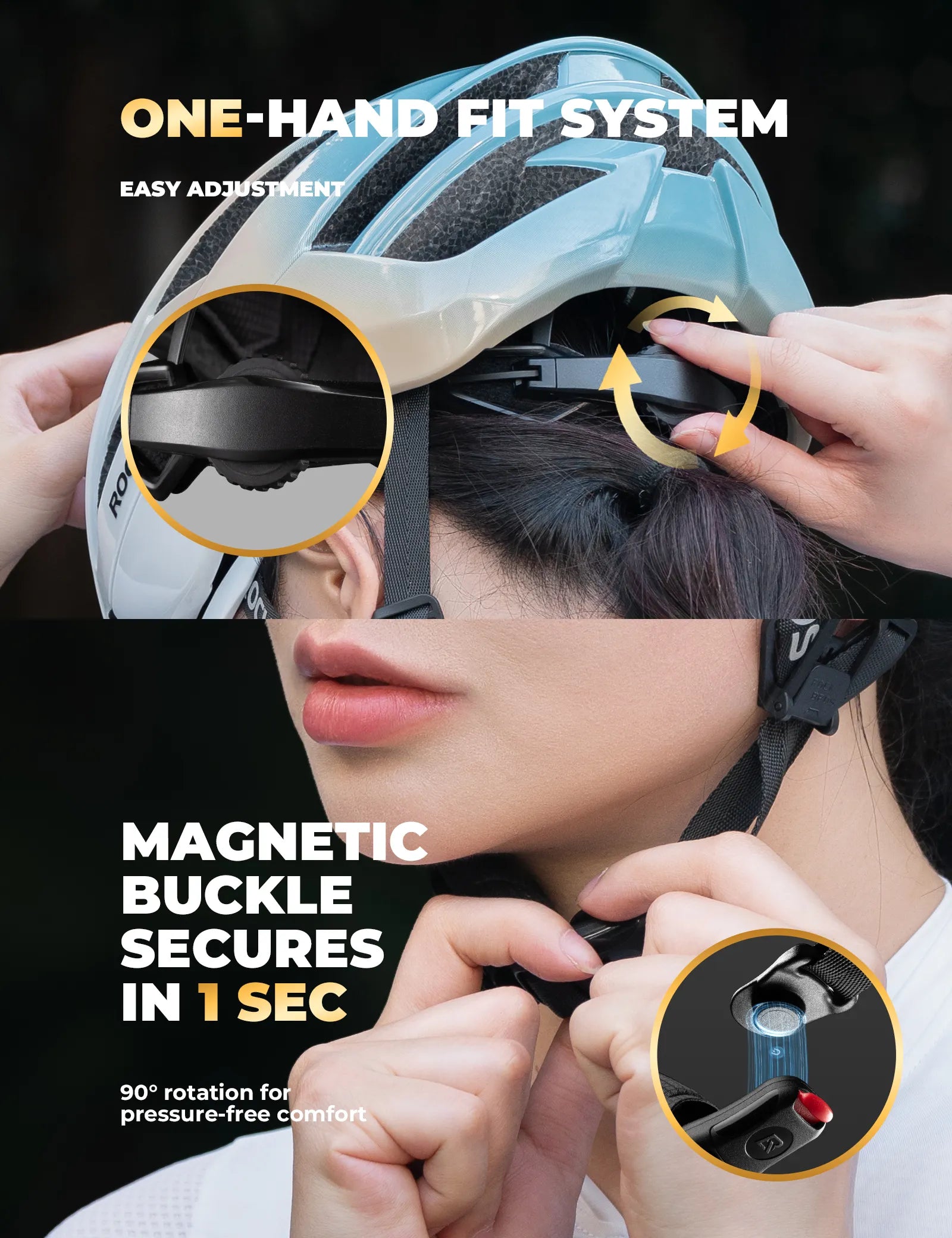 ROCKBROS LK-69 Lightweight Bike Helmet for Road and Commuter Cycling