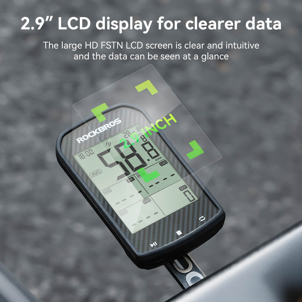 ROCKBROS M1 Pro Wireless Bike Computer with GPS & Long Battery Life