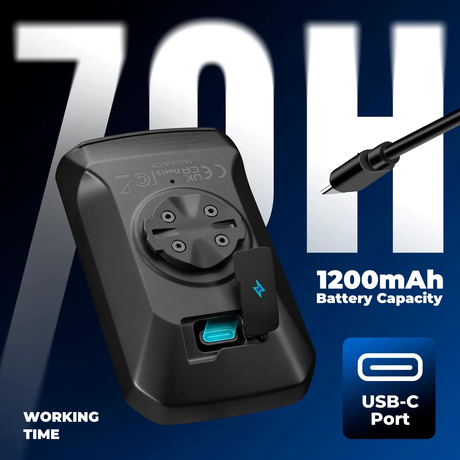 ROCKBROS M1 Pro wireless bike computer with a clear display for cycling performance tracking