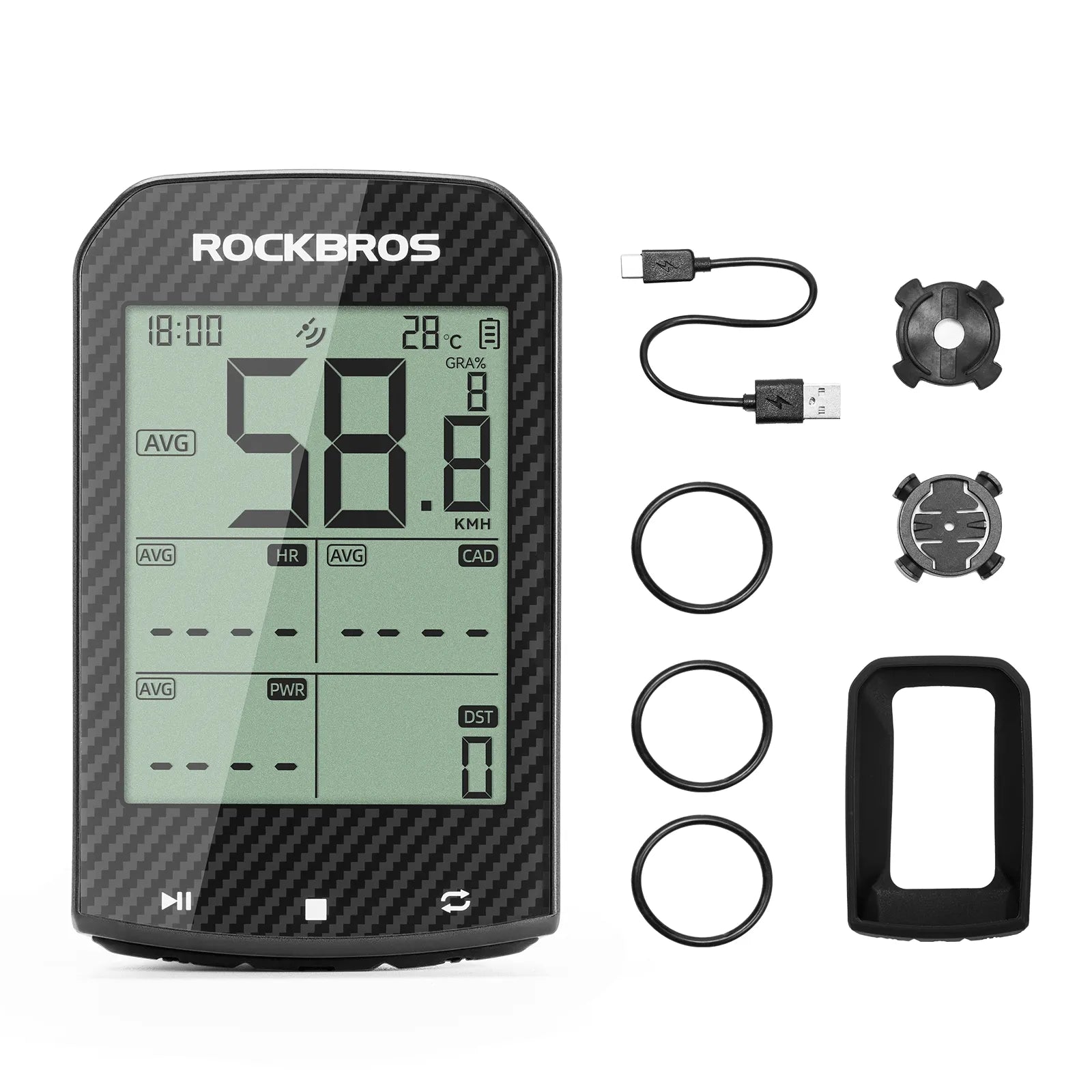 ROCKBROS M1 Pro wireless bike computer with a clear display for cycling performance tracking
