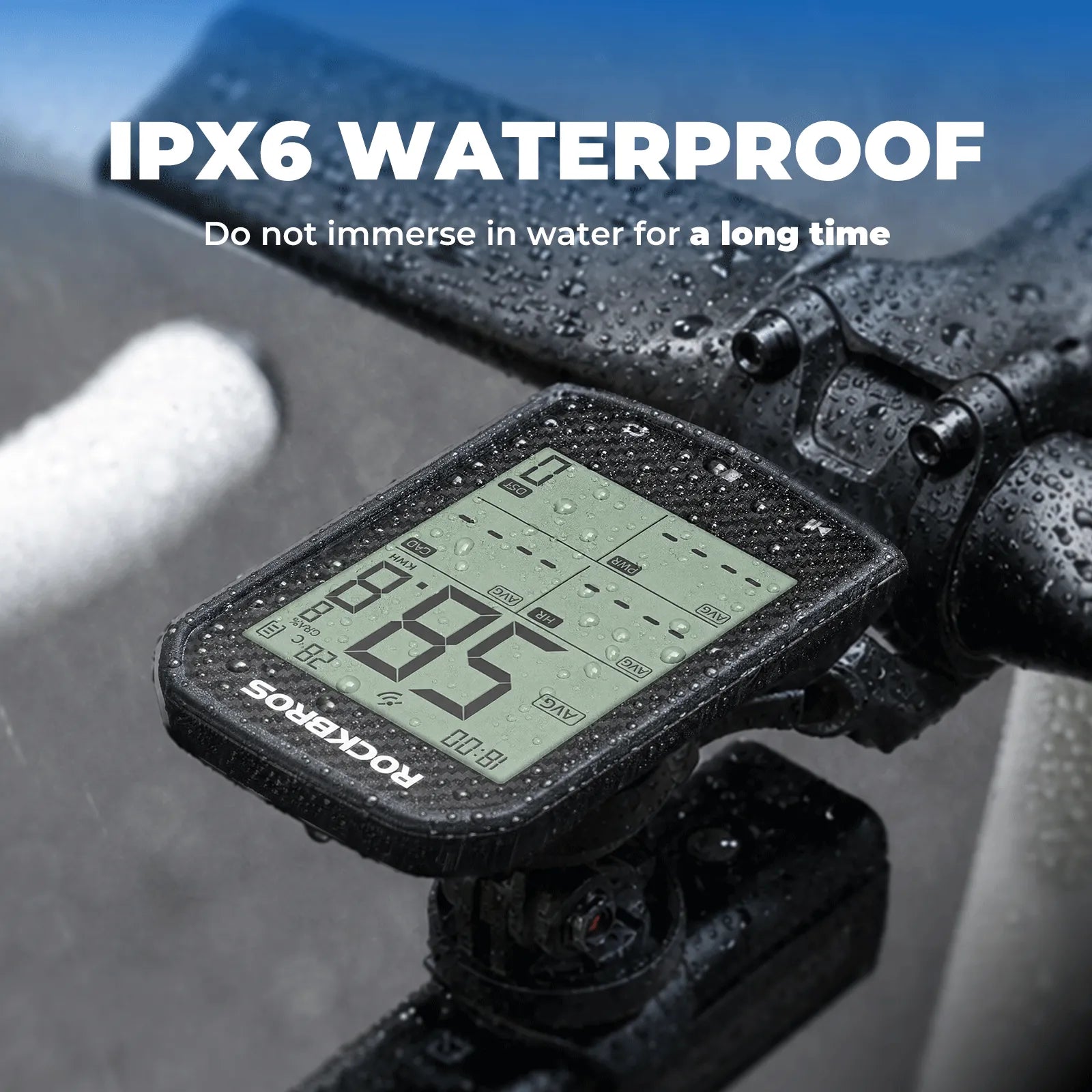 ROCKBROS M1 Pro wireless bike computer with a clear display for cycling performance tracking