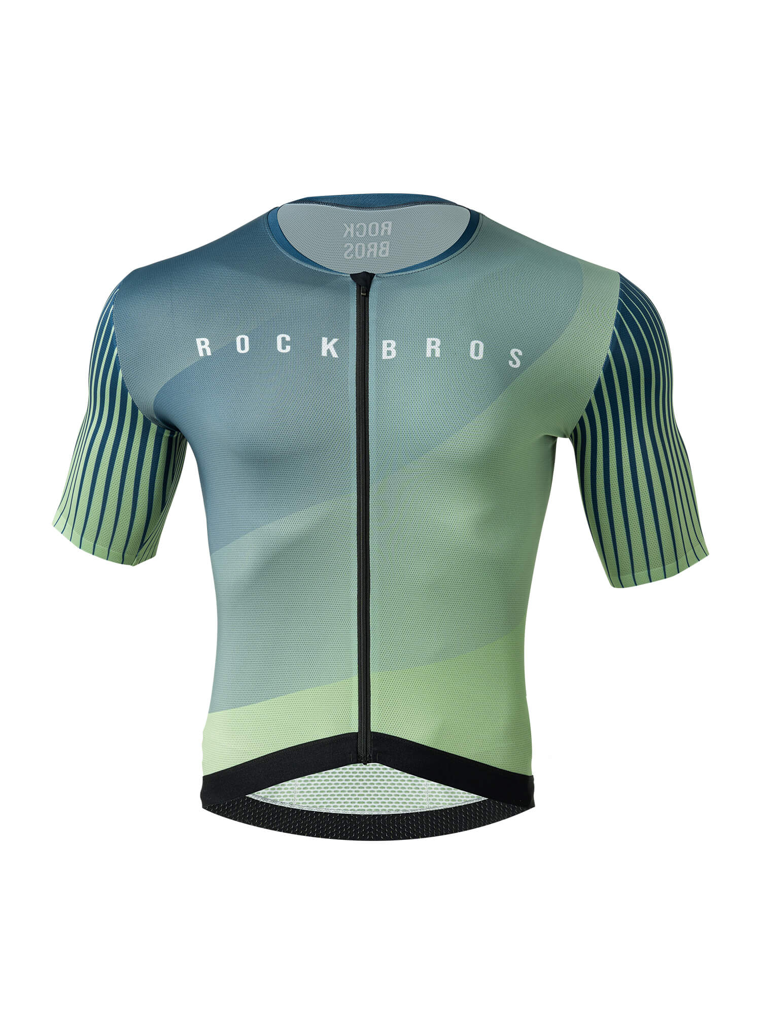 ROCKBROS Men's Birds & Flowers Short-Sleeve Cycling Jersey – Lightweight, Breathable, Moisture-Wicking Summer Bike Shirt
#Color_Green