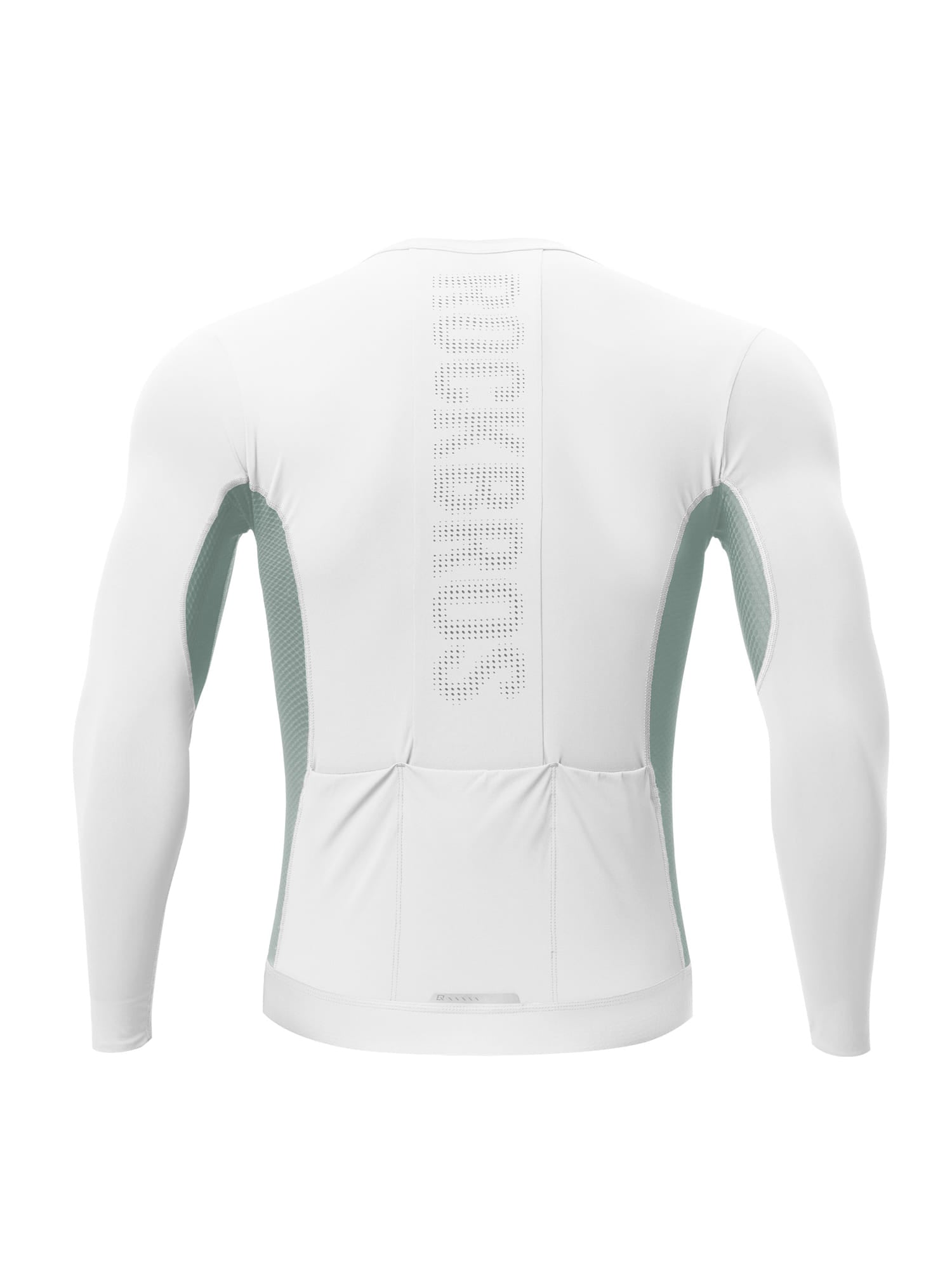 ROCKBROS men's colorblock long sleeve cycling jersey with breathable fabric and reflective details
#Color_White