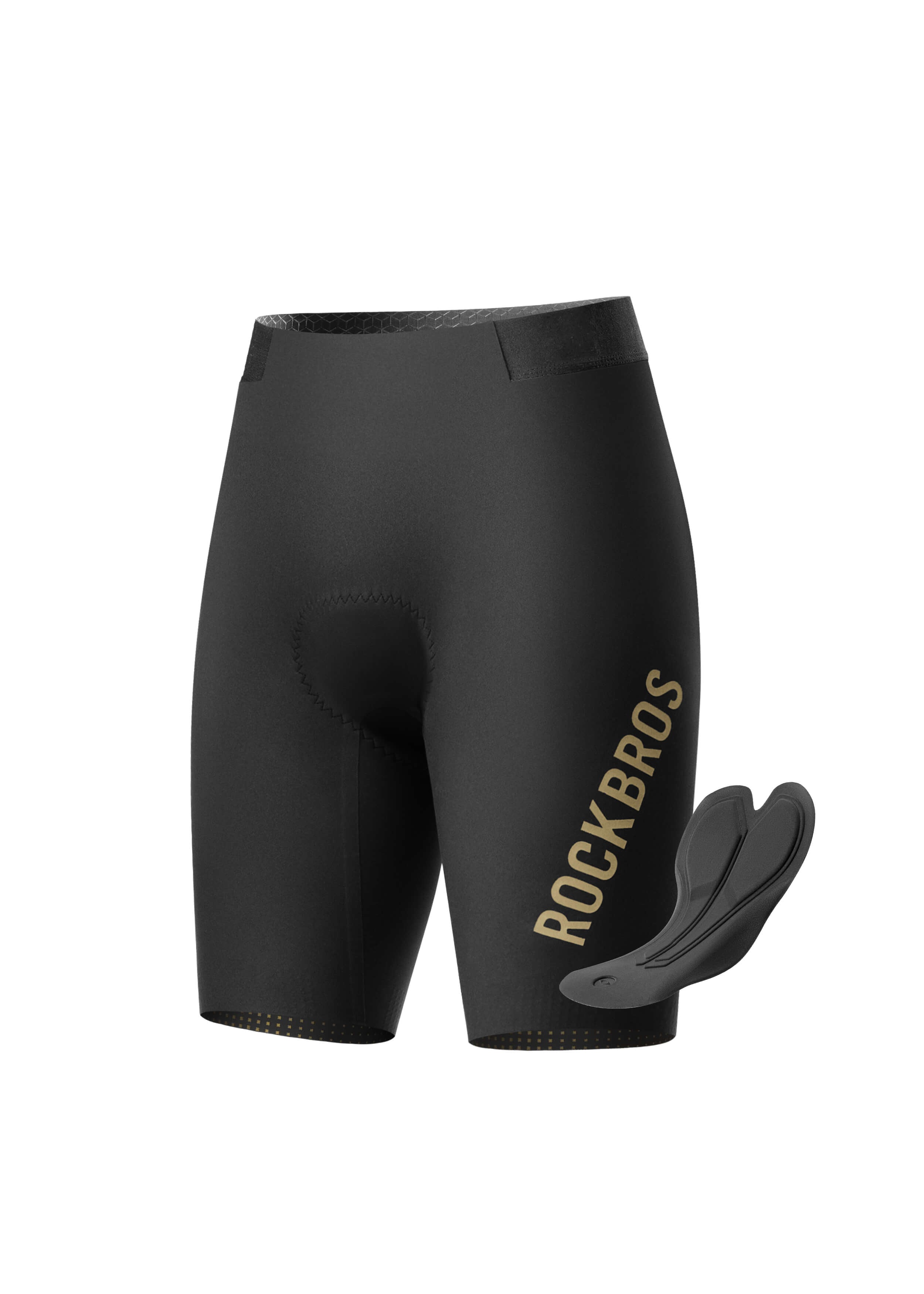 ROCKBROS men's cycling waist shorts with Elastic Interface® padding for long-distance rides
