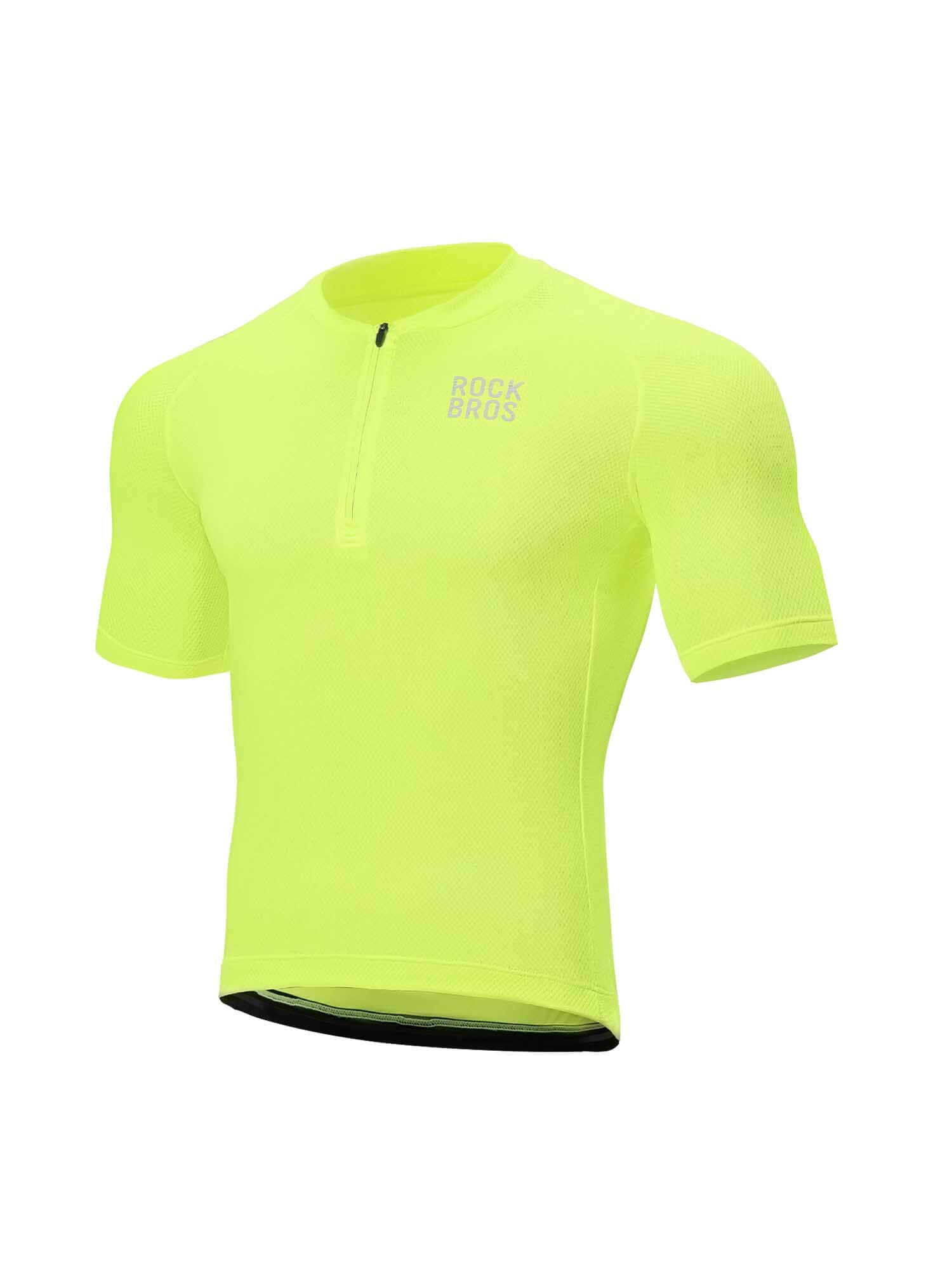 ROCKBROS Men's LANDI Short Sleeve Cycling Jersey
#Color_Fluorescent Yellow