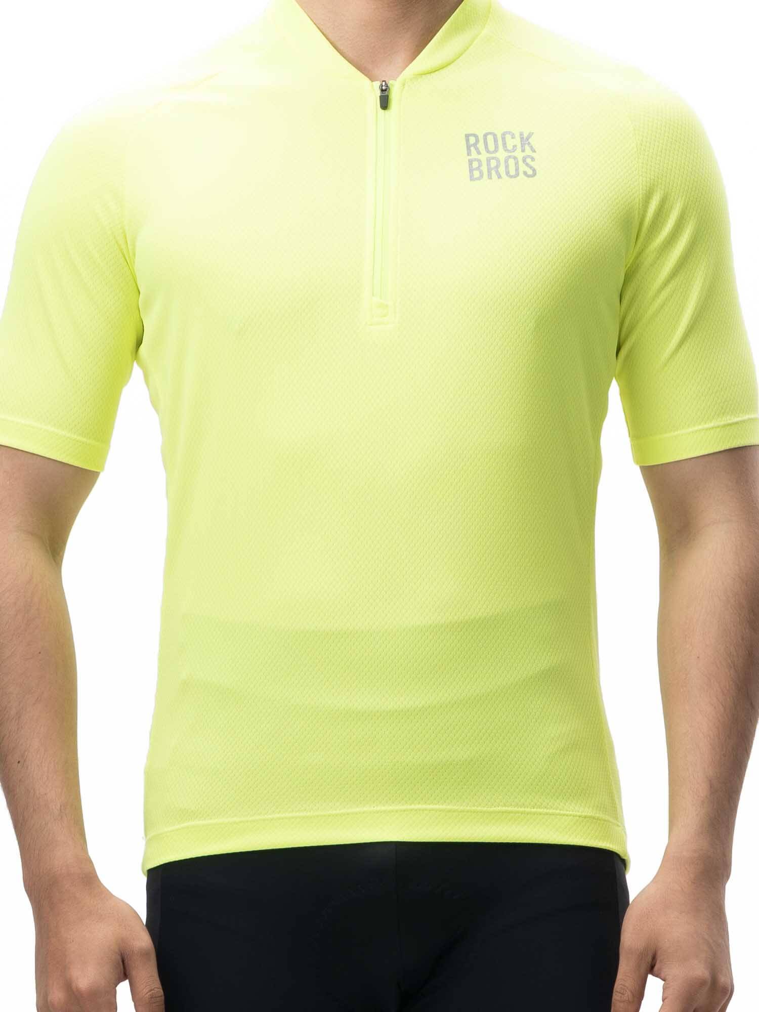 ROCKBROS Men's LANDI Short Sleeve Cycling Jersey
#Color_Fluorescent Yellow