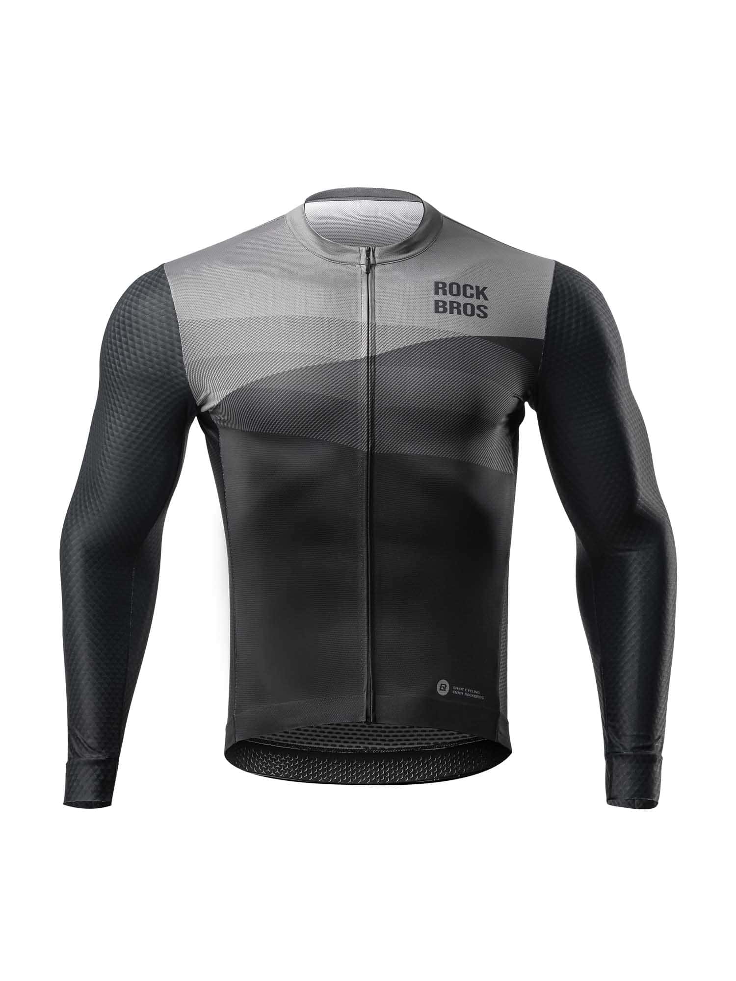 ROCKBROS men’s breathable quick-dry long-sleeve cycling jersey for road and mountain biking