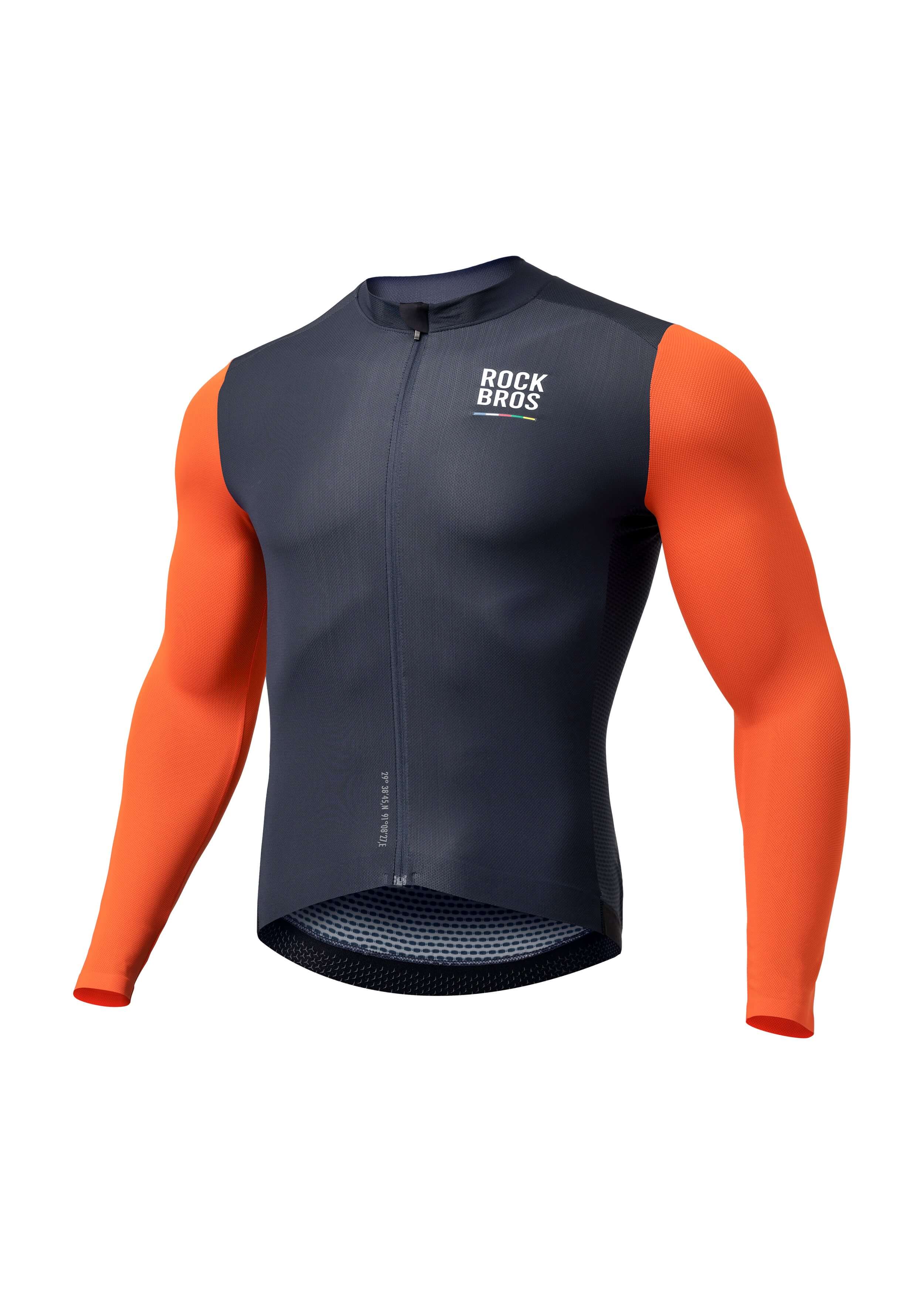 RockBros Men’s ROAD-TO-SKY long-sleeve cycling jersey
#Color_Navy Blue
