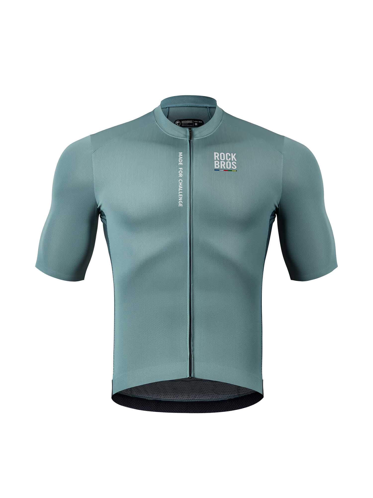 ROCKBROS Men's ROAD-TO-SKY short-sleeve cycling jersey in aerodynamic fit with breathable, moisture-wicking fabric
#Color_Mist Gray