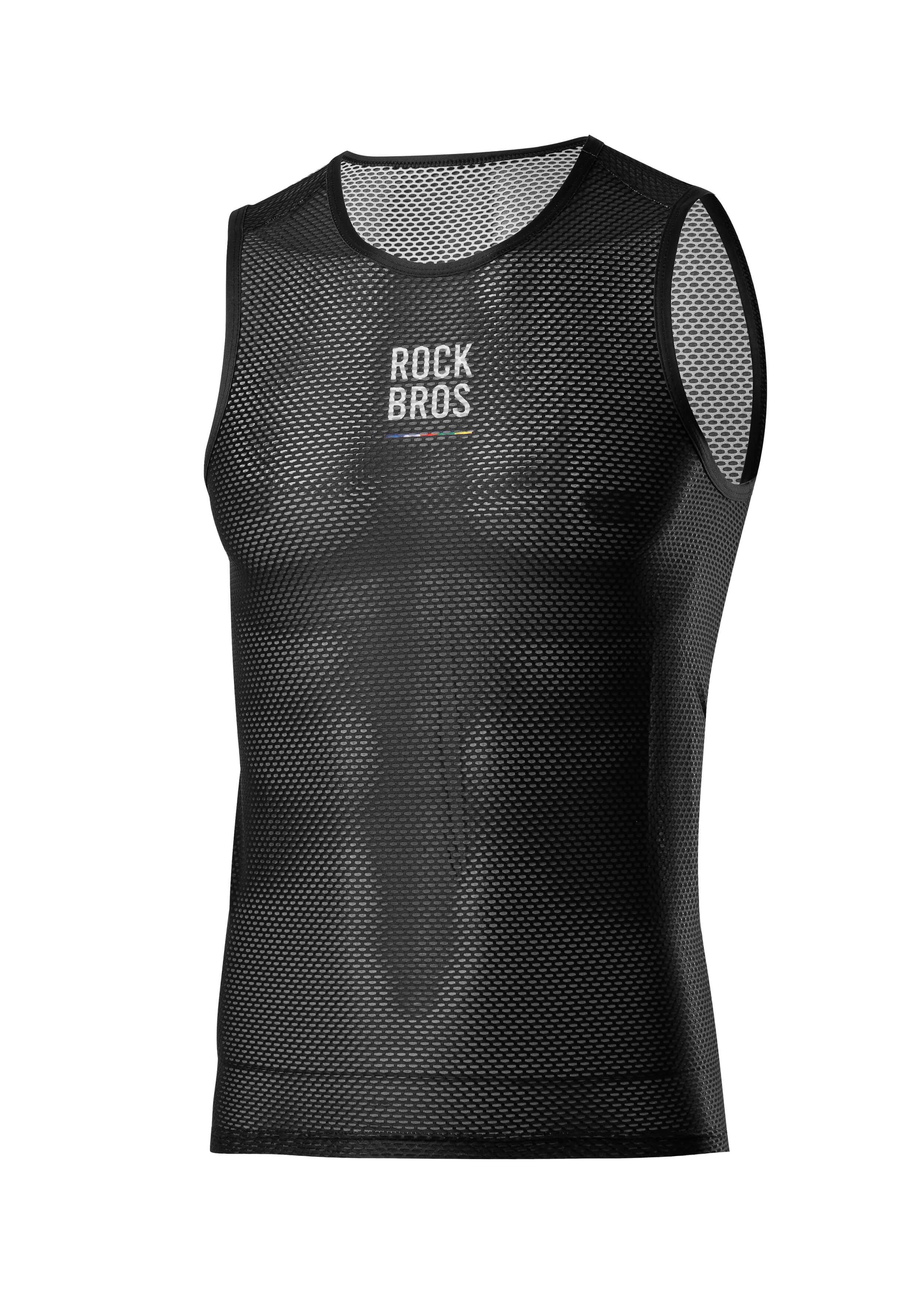 ROCKBROS men’s sleeveless cycling base layer with lightweight, breathable, and quick-dry fabric
#Color_Black