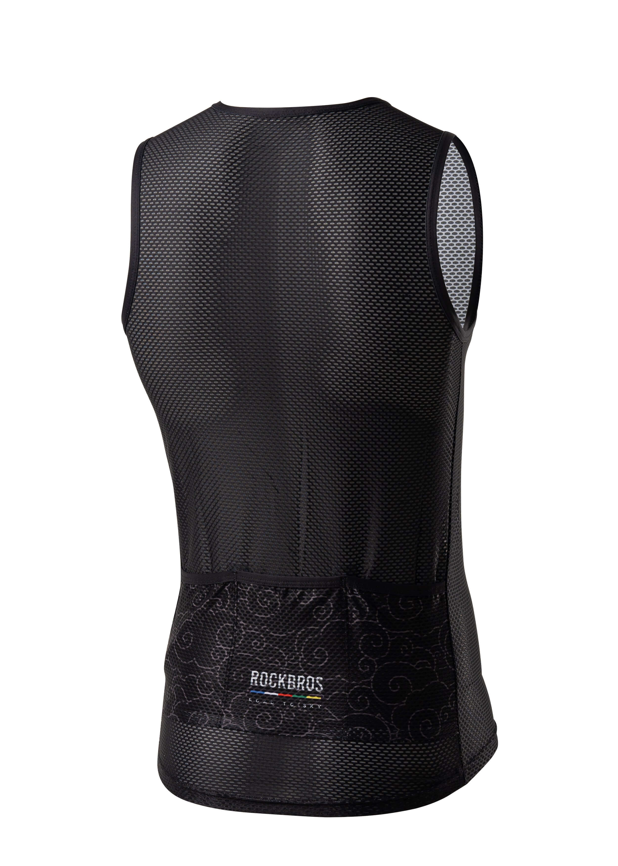 ROCKBROS men’s sleeveless cycling base layer with lightweight, breathable, and quick-dry fabric
#Color_Black
