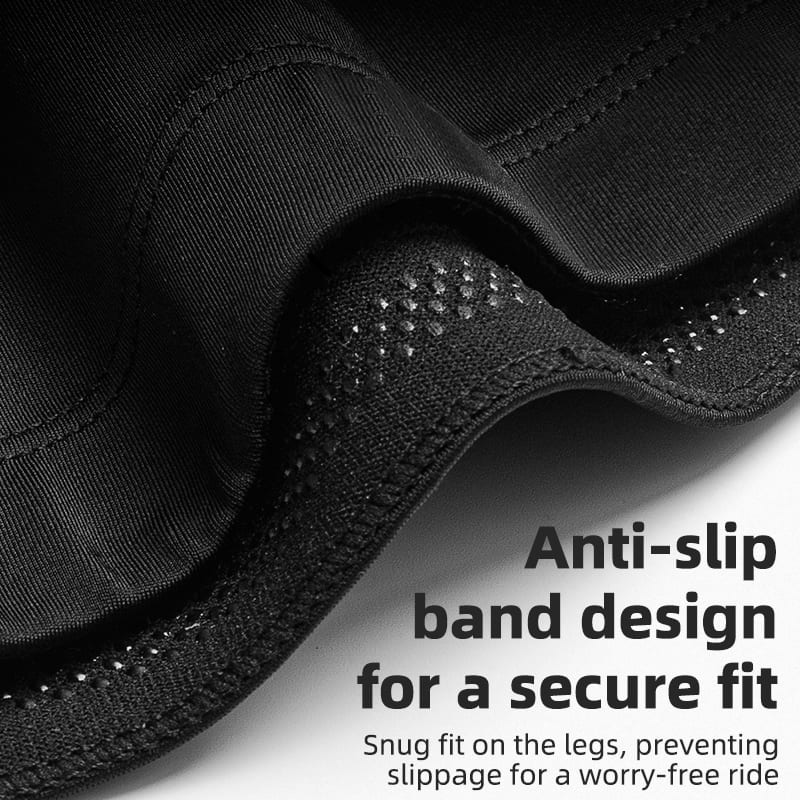 ROCKBROS Breathable Padded Cycling Shorts with Reflective Strip and Side Pocket for Summer Riding