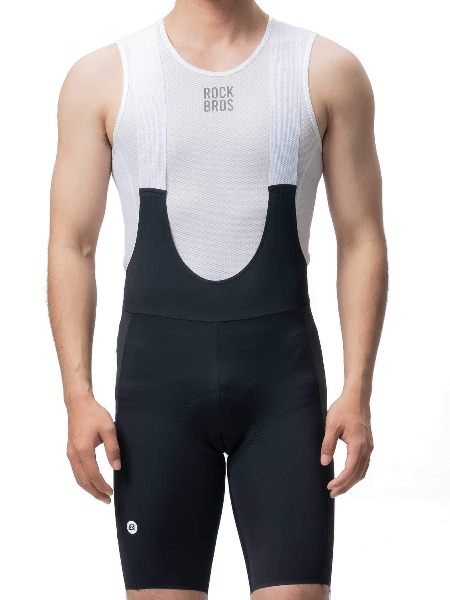 ROCKBROS men's summer cycling bib shorts with breathable mesh and padded insert