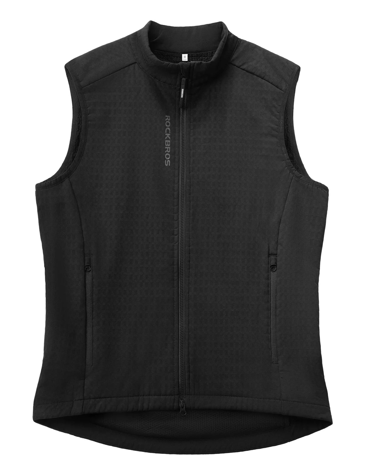 ROCKBROS men's windproof fleece cycling vest with reflective details