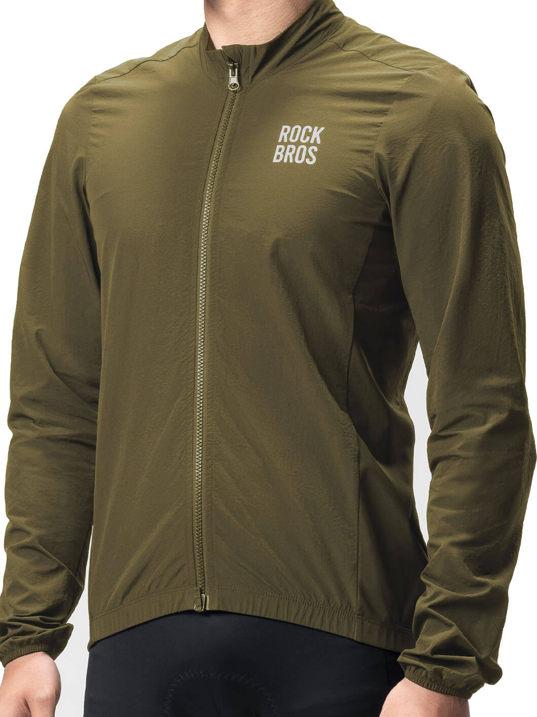 ROCKBROS men's windproof and foldable cycling jacket for road biking
#Color_Brown