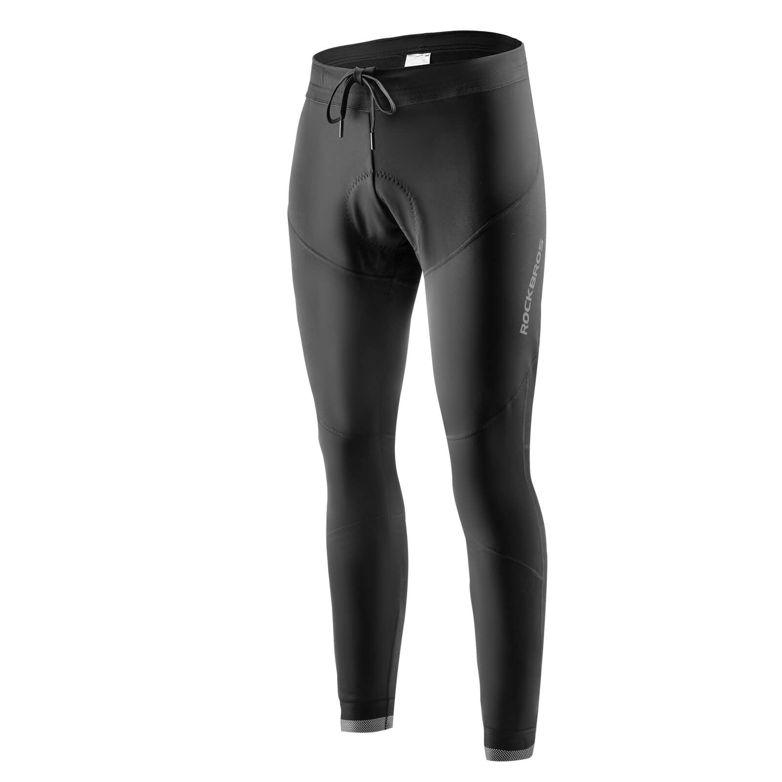 ROCKBROS Men's Winter Cycling Tights with Thermal Fleece and 4D Padded Seat for Cold Weather Riding
