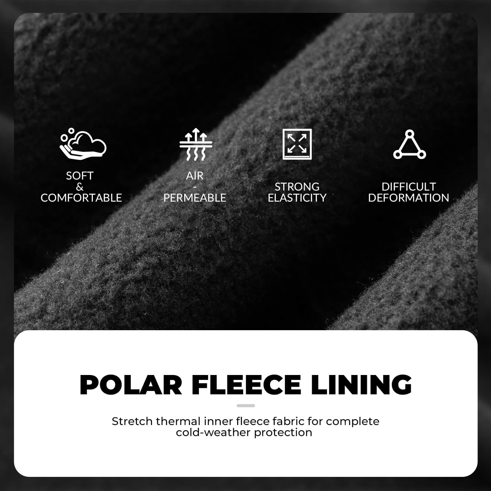 ROCKBROS Men's Winter Cycling Tights with Thermal Fleece and 4D Padded Seat for Cold Weather Riding