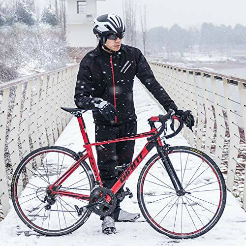 ROCKBROS winter cycling jacket – thermal, windproof, water-resistant for outdoor sports